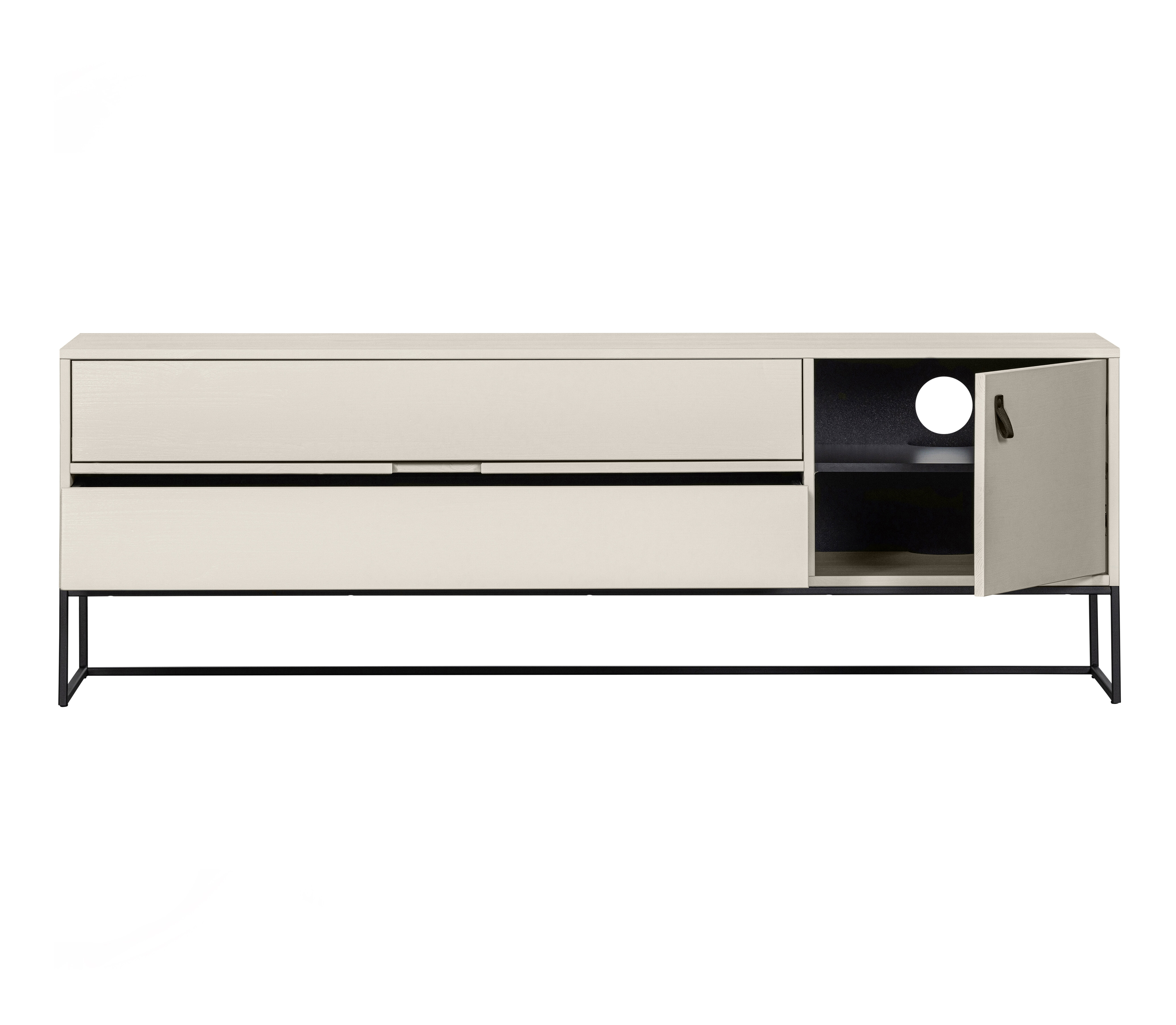 WOOOD TV-meubel 'Silas' Grenen, 180cm, kleur Dust