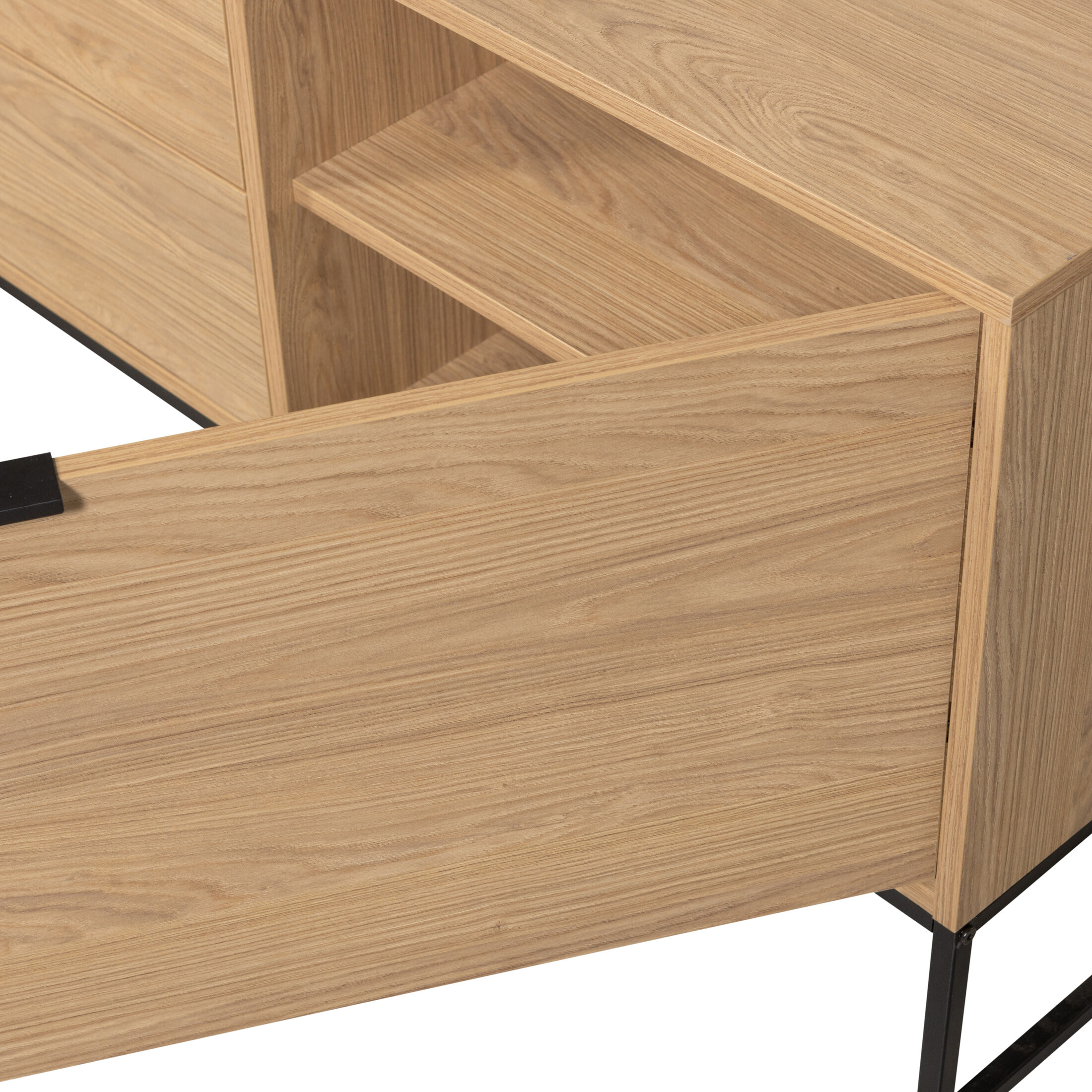 WOOOD TV-meubel 'Silas' Eiken, 180cm, kleur Naturel