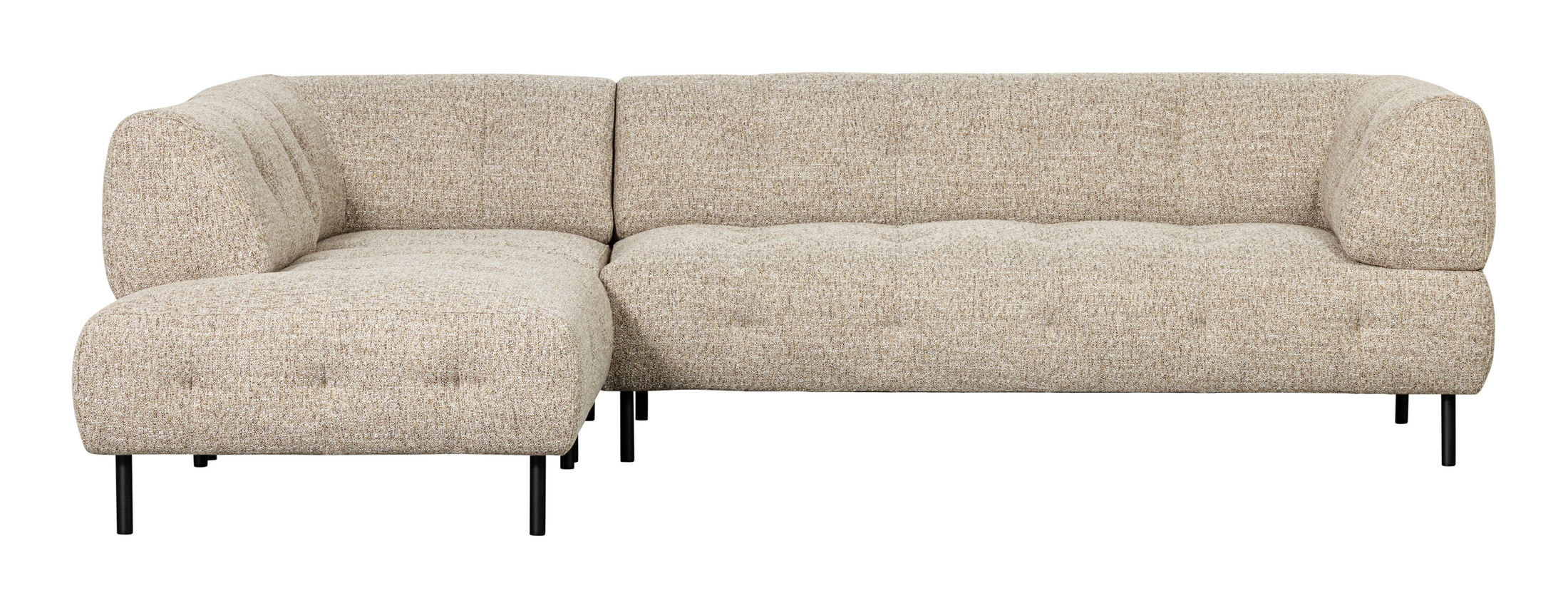 WOOOD Hoekbank 'Lloyd' Links, Geweven stof, kleur Naturel Melange