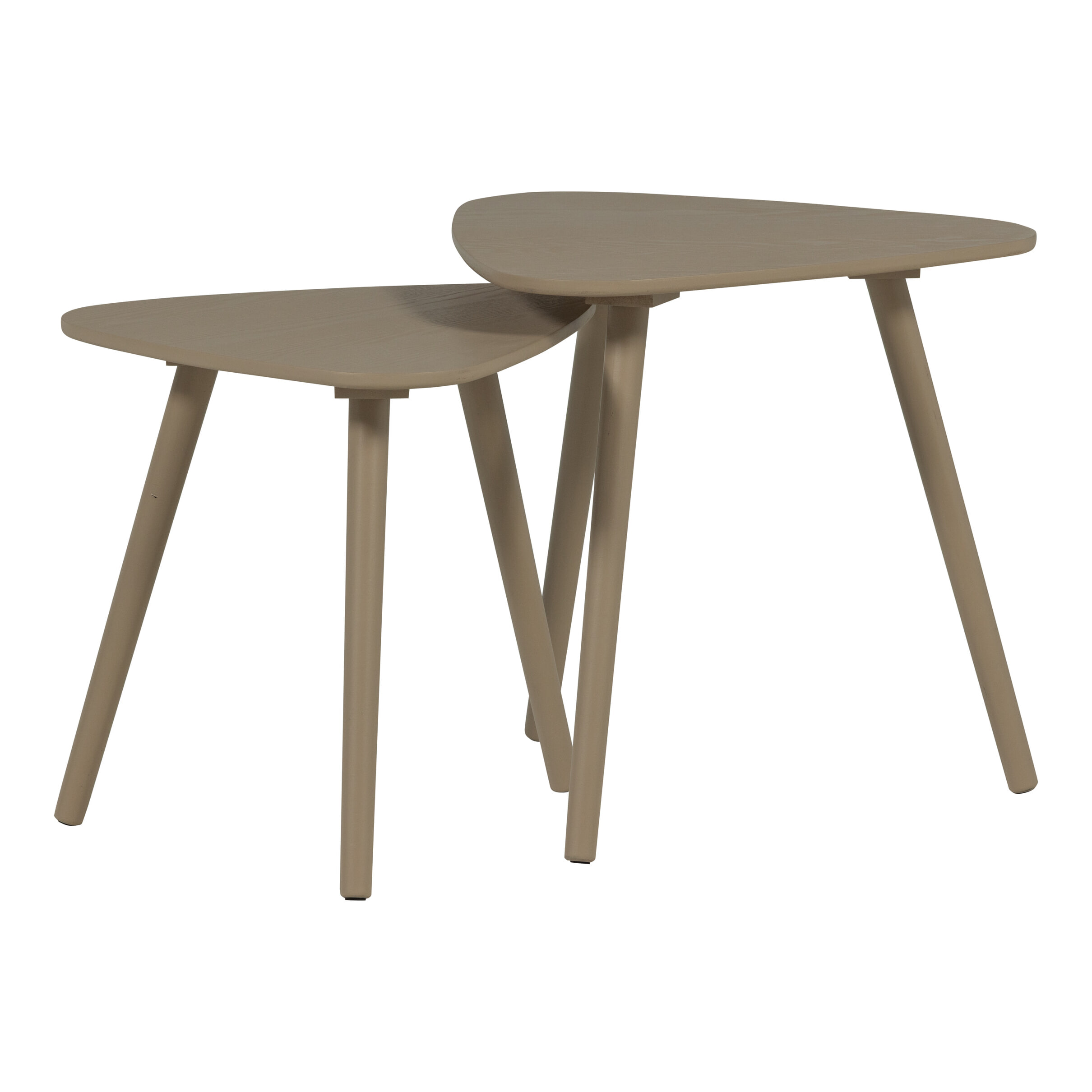 WOOOD Organische Bijzettafel 'Nila' Set van 2 stuks