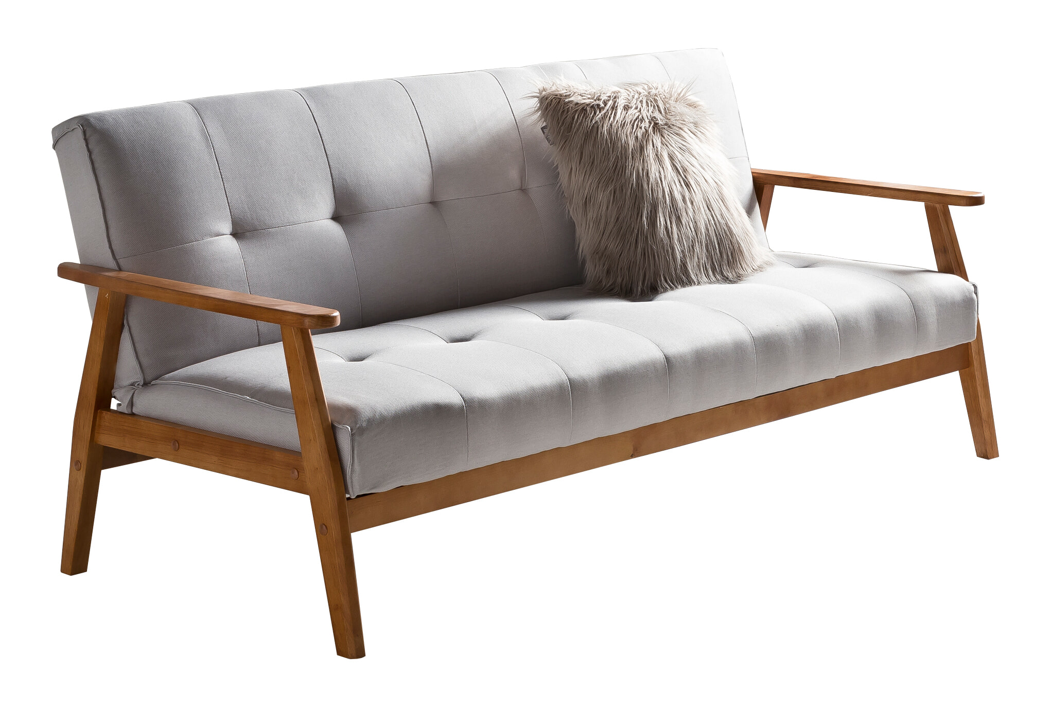 Artistiq Slaapbank 'Lilly' Velvet, 190cm, kleur Lichtgrijs