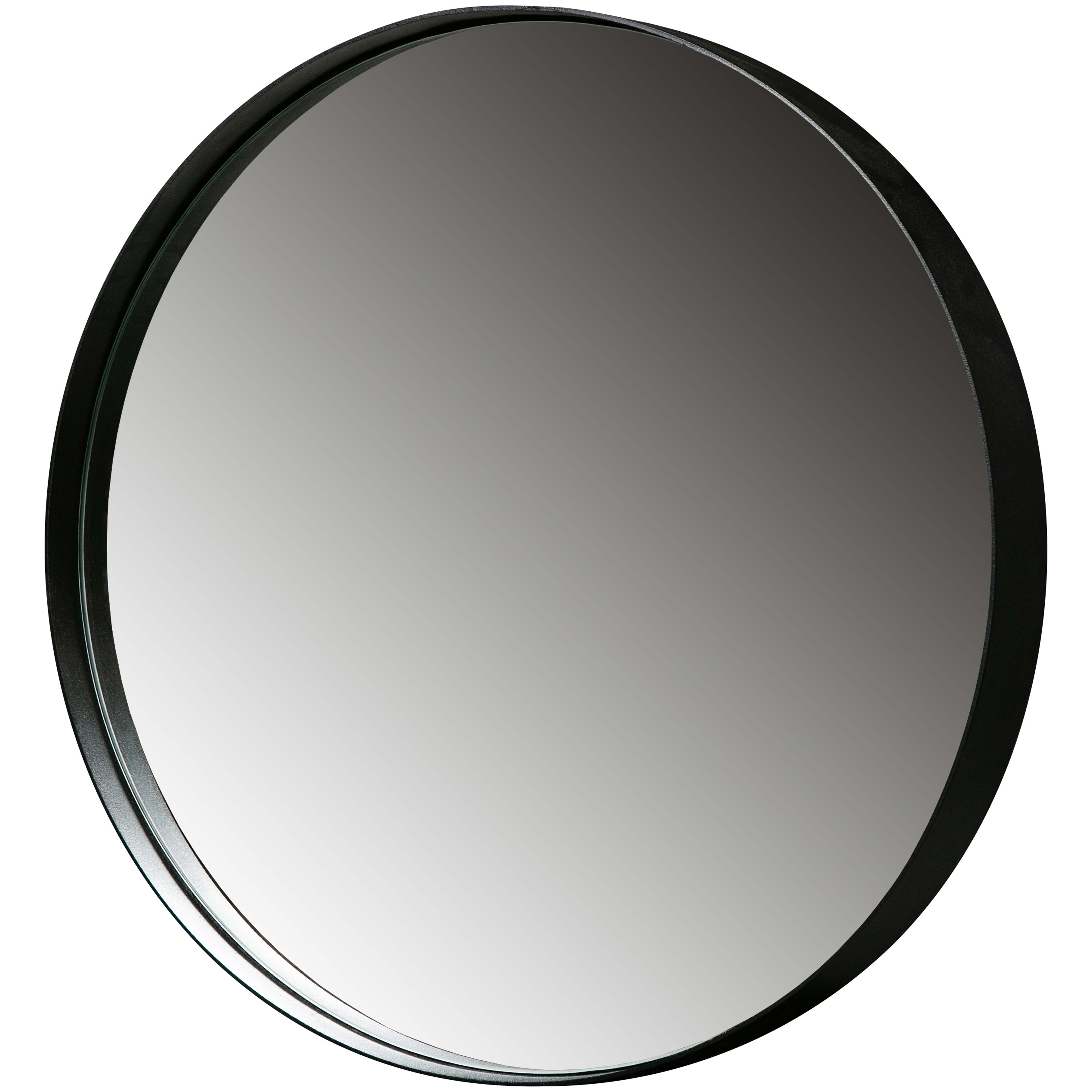 WOOOD Ronde Spiegel 'Doutzen' 50cm, kleur Zwart