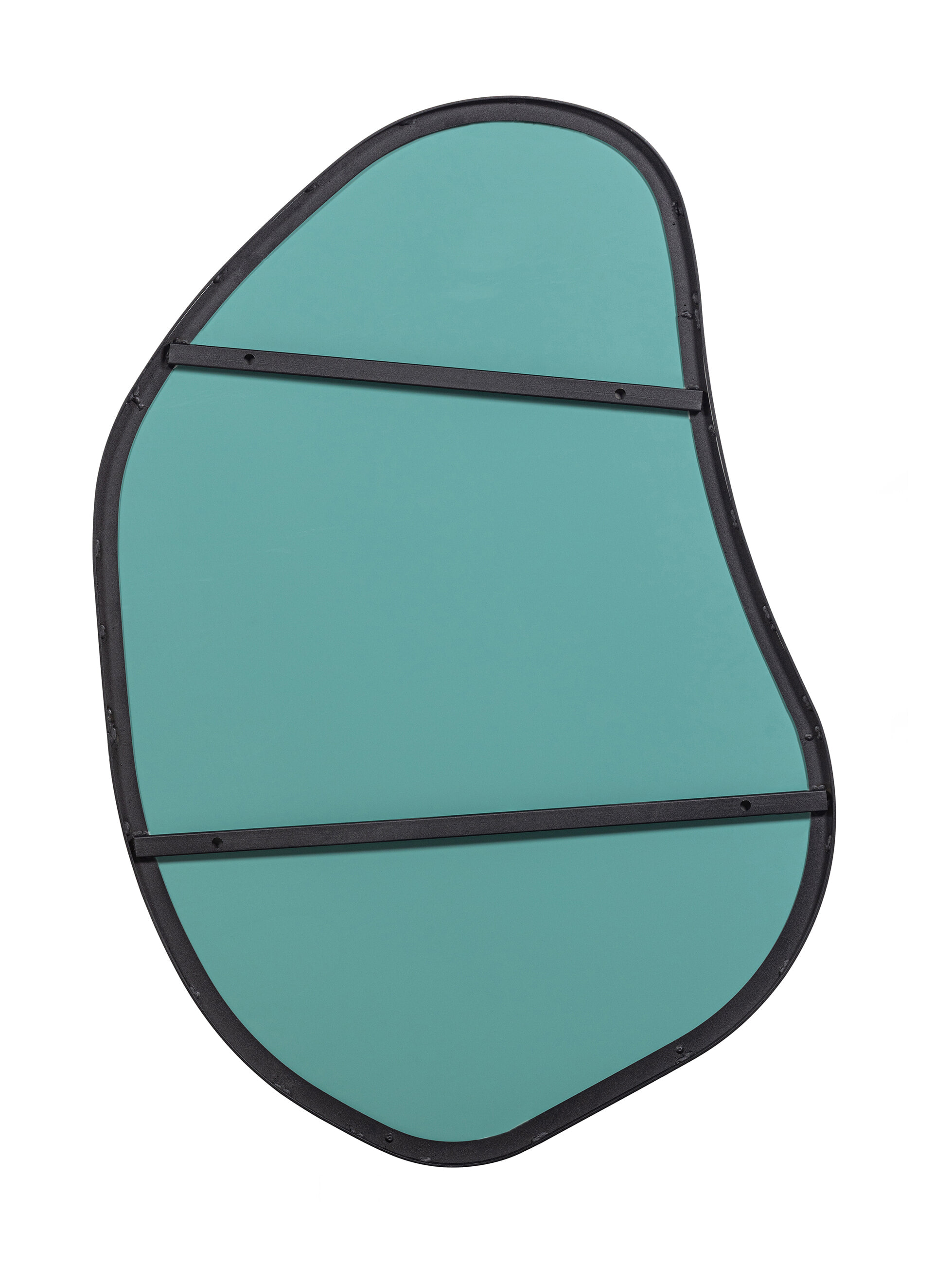 WOOOD Organische Spiegel 'Romee' 100 x 70cm, kleur Zwart