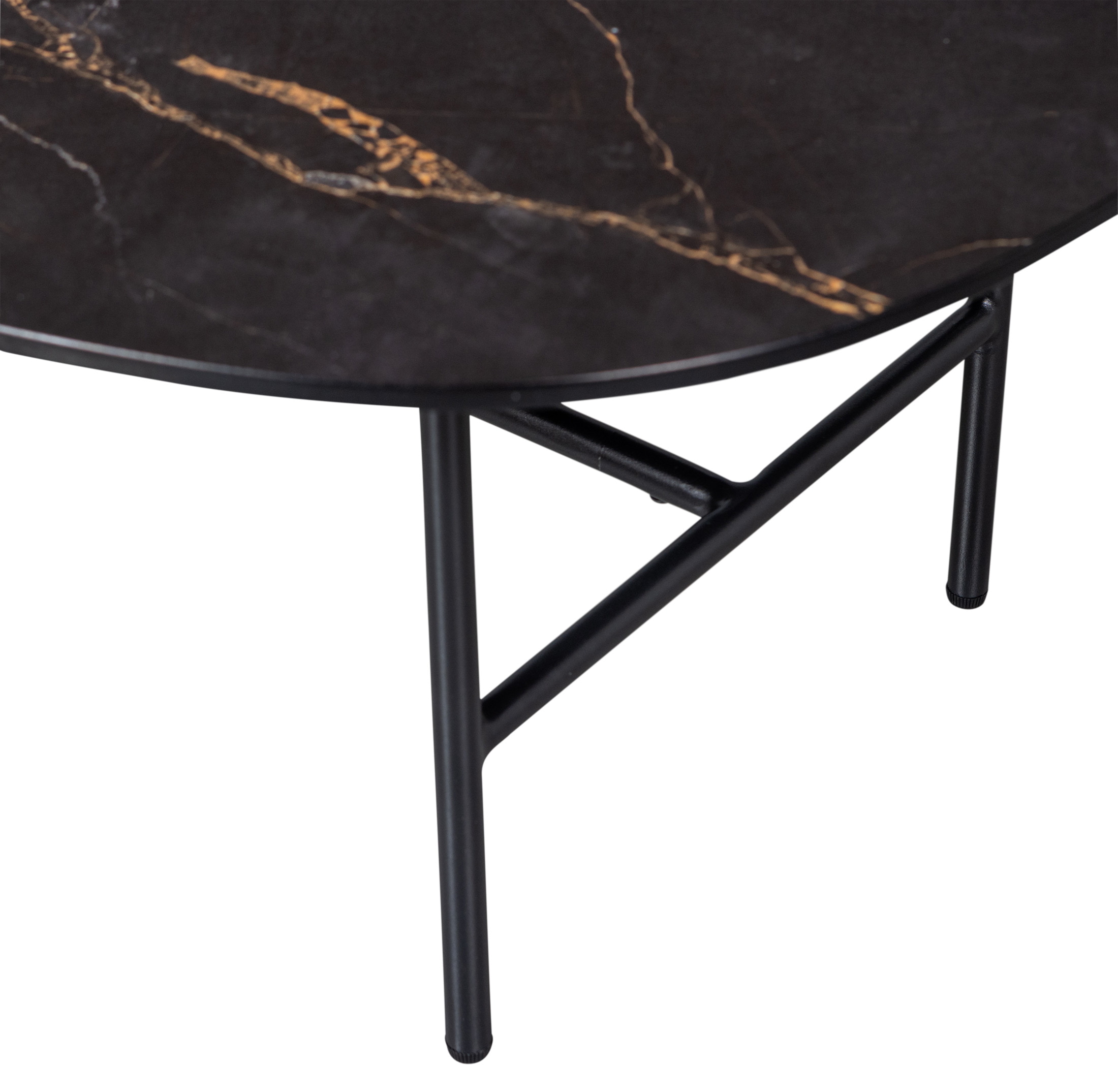 WOOOD Salontafel 'Vajen' Marmerlook, 80 x 60cm, kleur Zwart