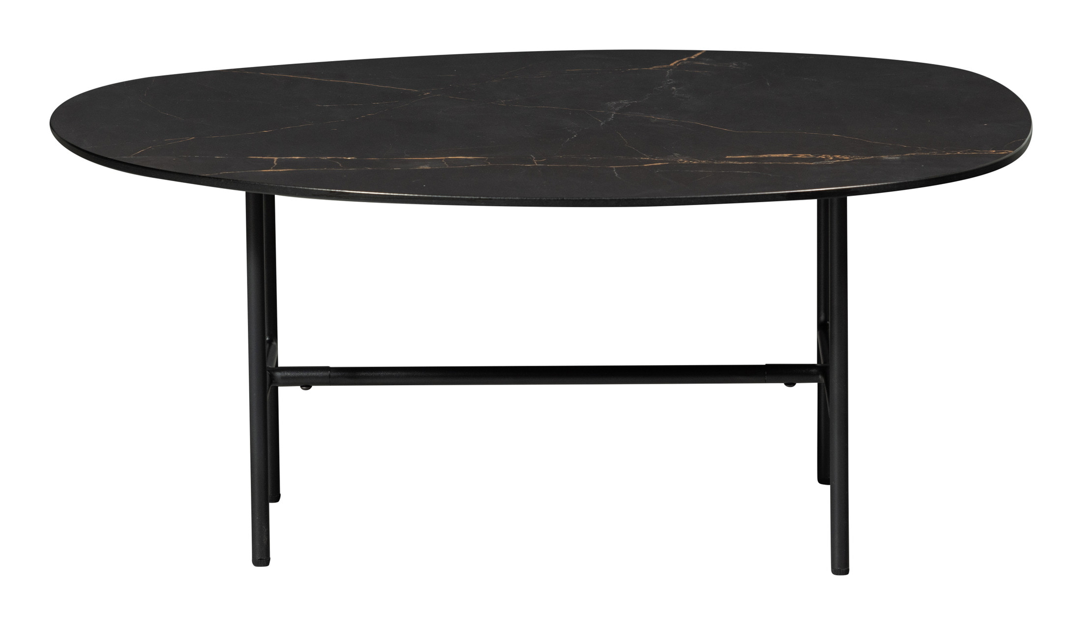 WOOOD Salontafel 'Vajen' Marmerlook, 80 x 60cm, kleur Zwart