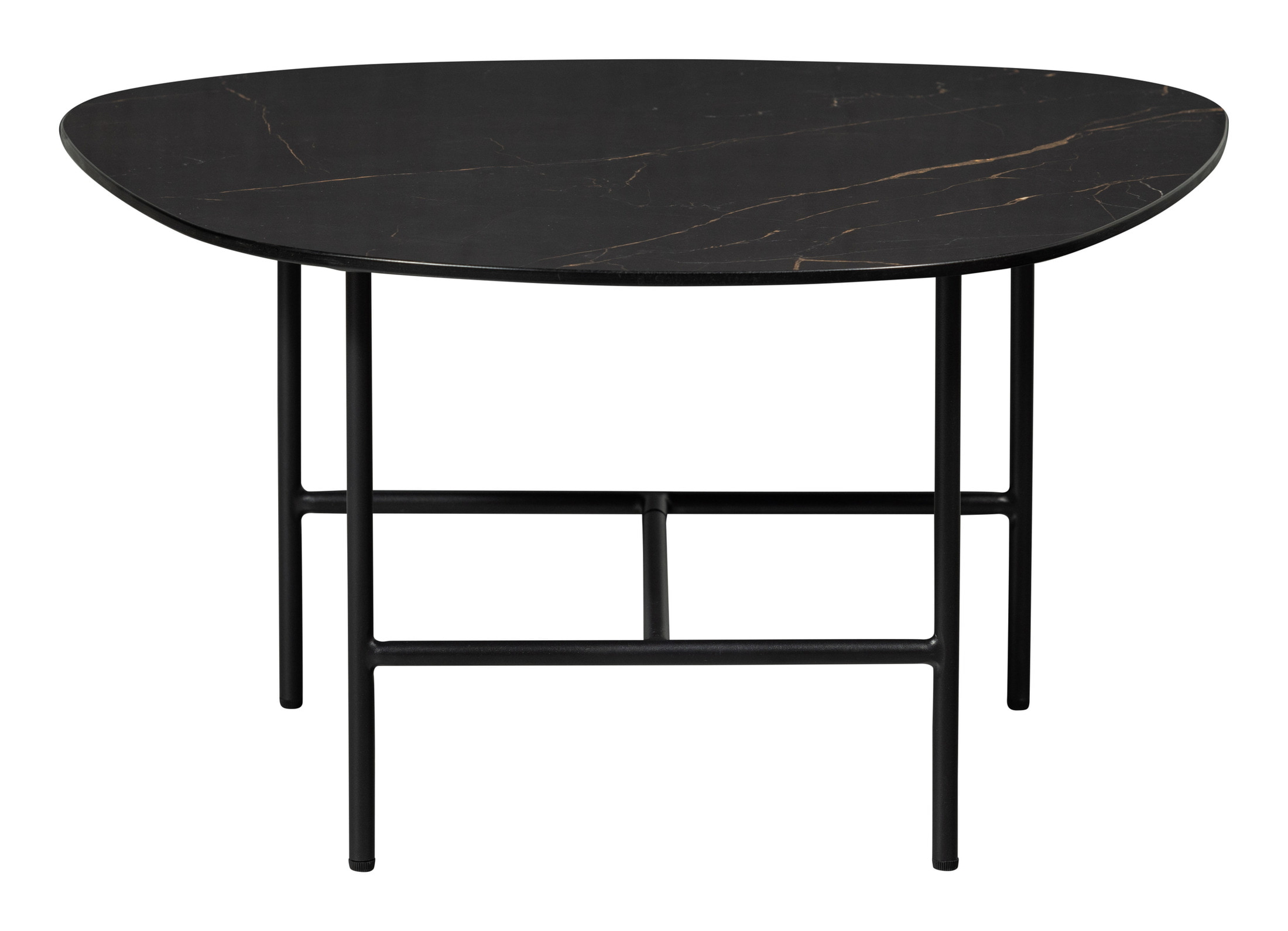 WOOOD Salontafel 'Vajen' Marmerlook, 70 x 70cm, kleur Zwart