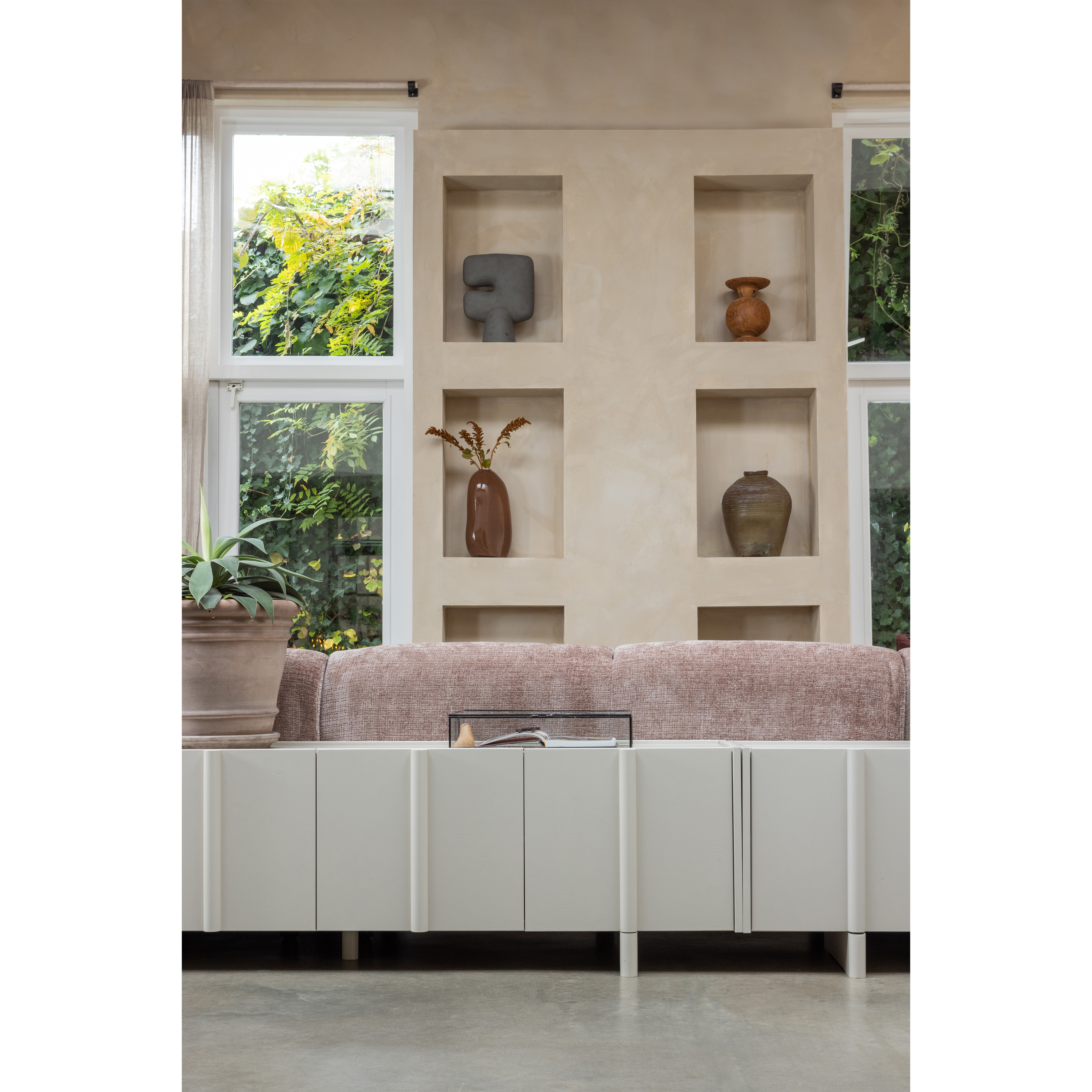 WOOOD TV-meubel 'Basu' Grenen, 152cm, kleur Dust