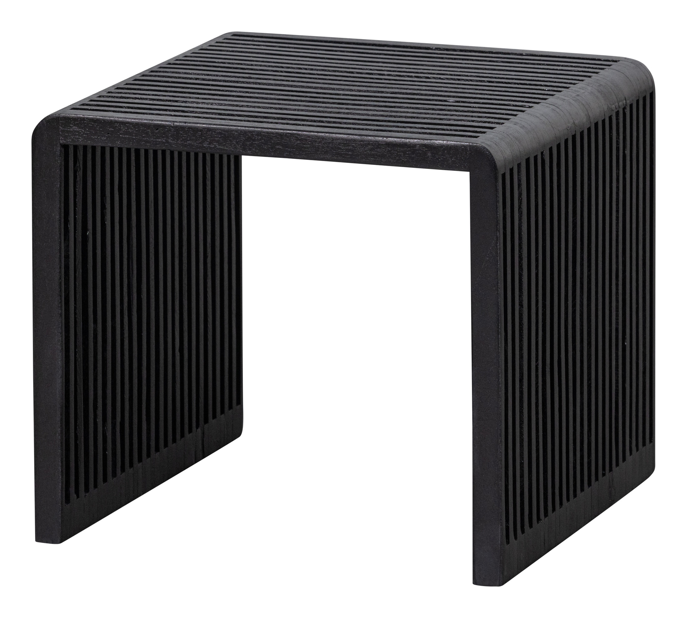 WOOOD Bijzettafel 'Willa' Set van 2 stuks, Teakhout, kleur Zwart