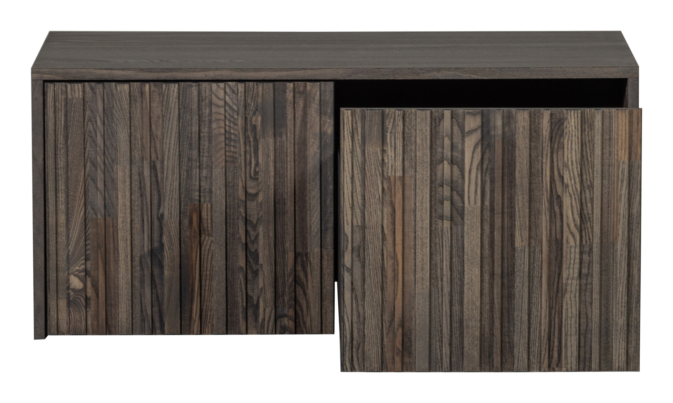 WOOOD Kistbank 'New Gravure' Essenhout, kleur Espresso