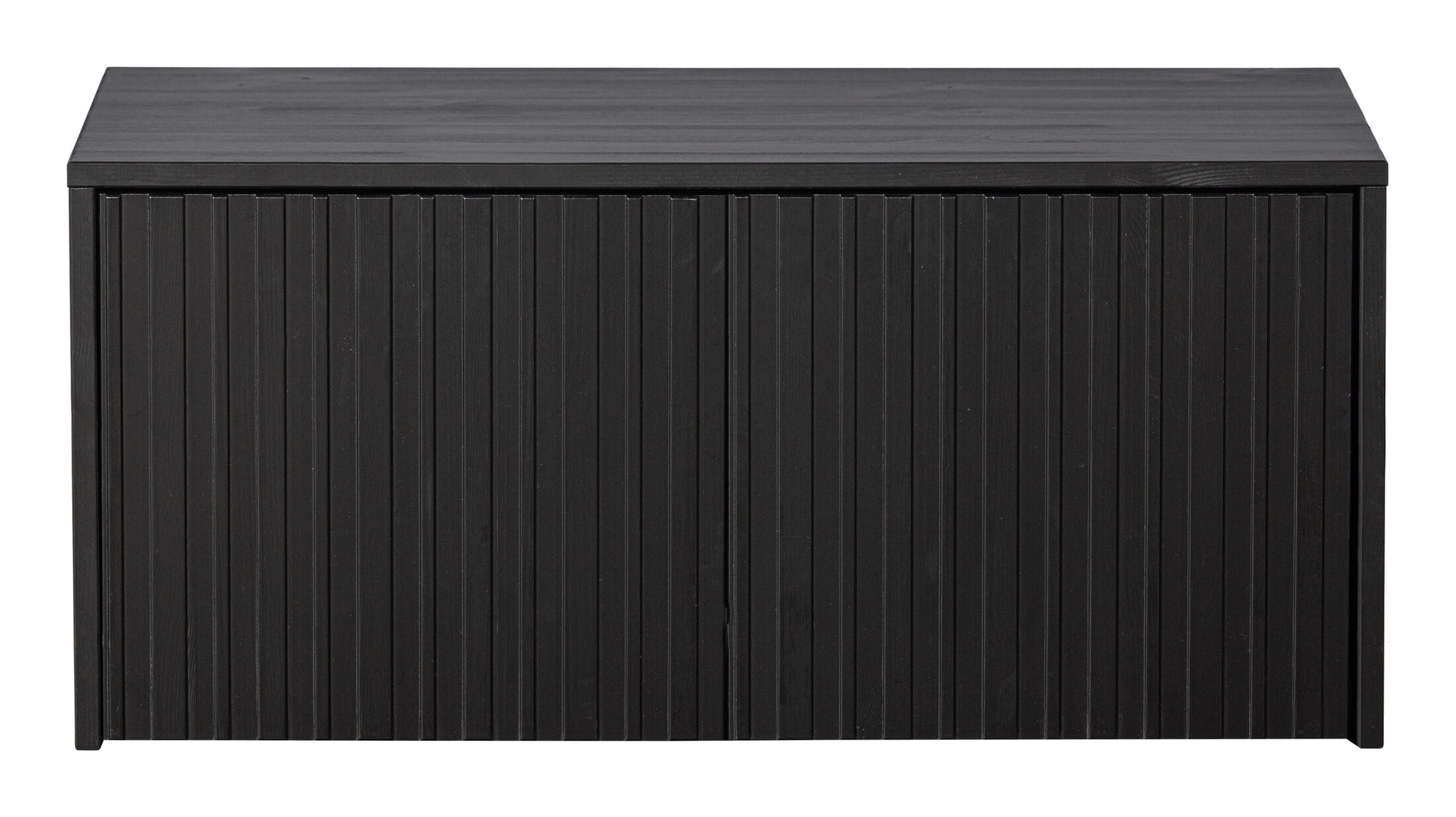 WOOOD Kistbank 'New Gravure' Grenenhout, kleur Zwart