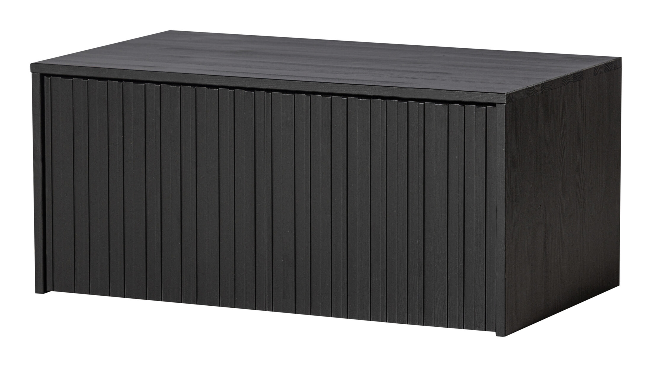 WOOOD Kistbank 'New Gravure' Grenenhout, kleur Zwart