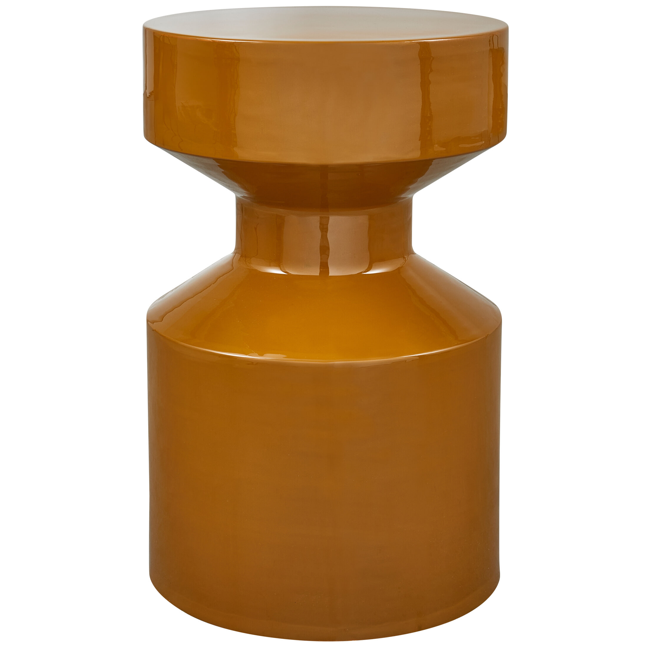 WOOOD Bijzettafel Ferry 30cm - Honing Geel - Rond - Exclusive