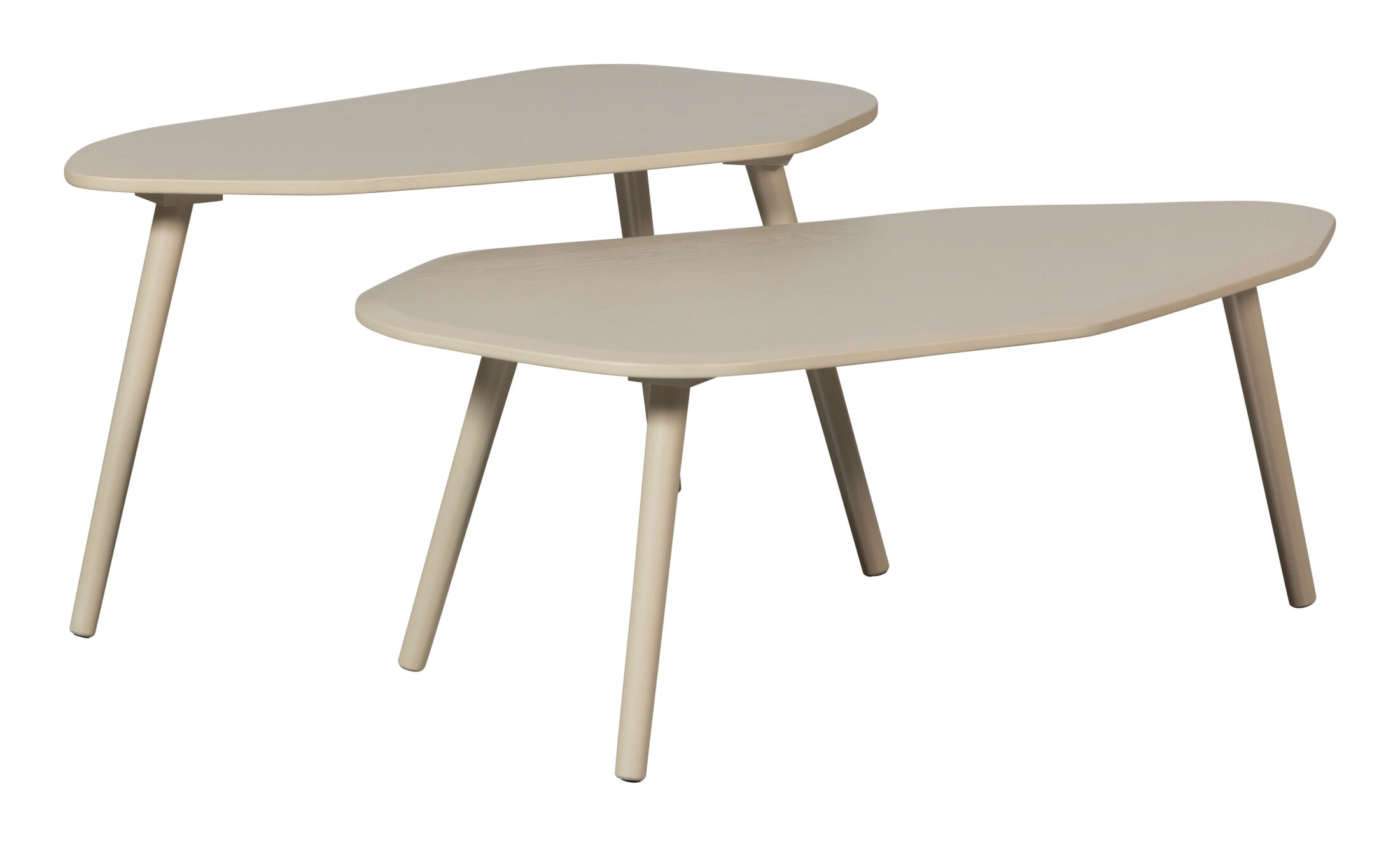 WOOOD Organische Salontafel 'Davina' Set van 2 stuks, MDF, kleur Dust