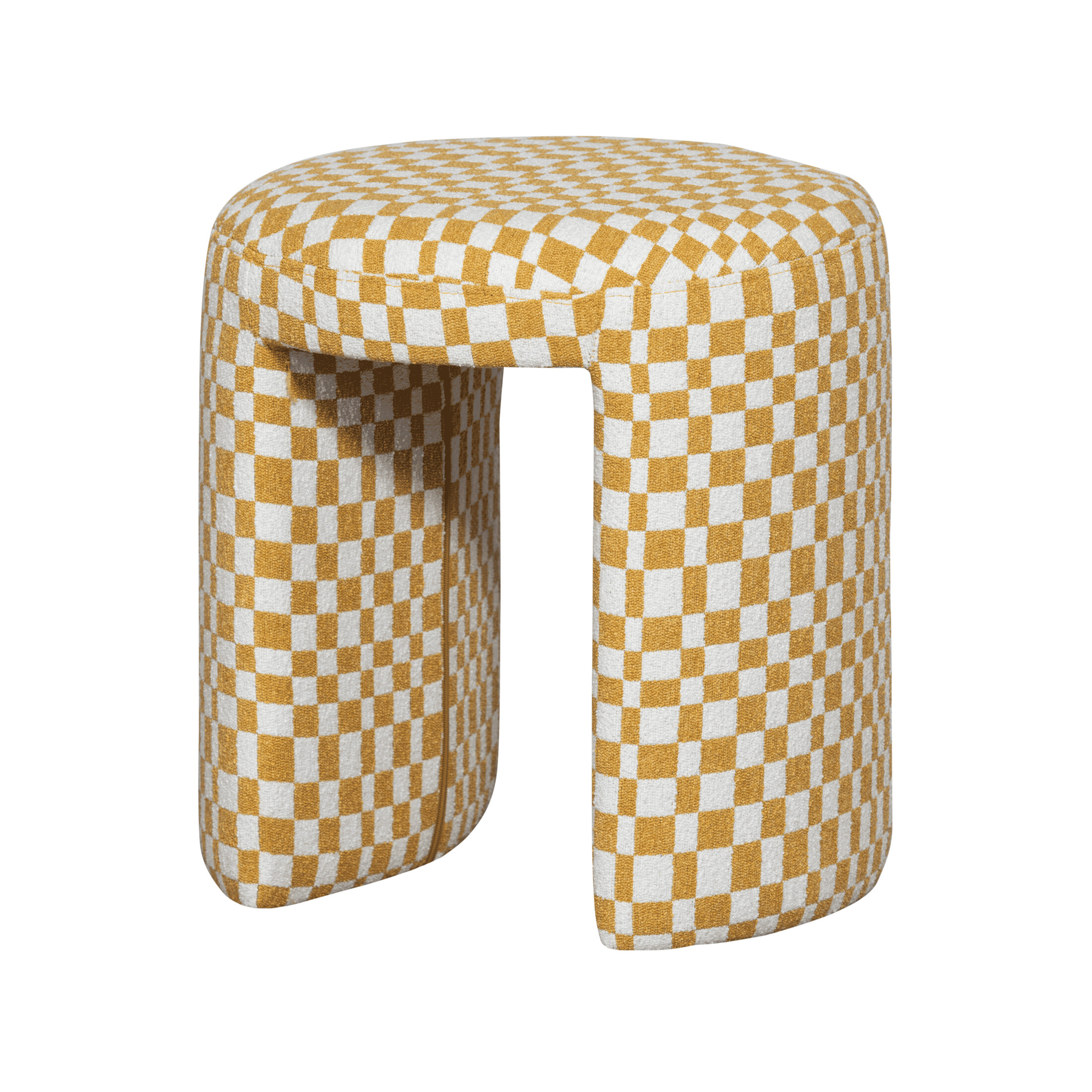 WOOOD Krukje 'Charlie' Geweven, kleur Geel