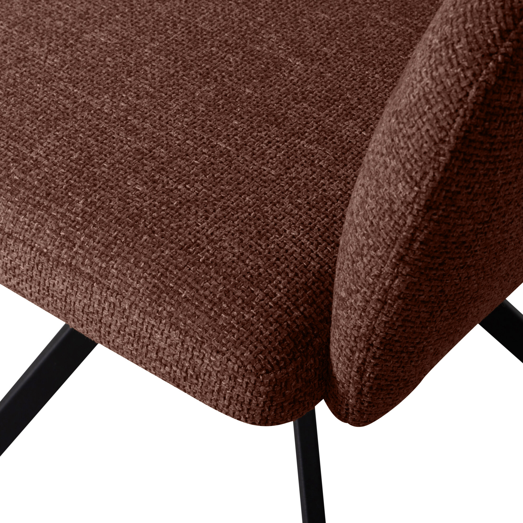 WOOOD Draaibare Eetkamerstoel 'Fenne' Geweven, kleur Chestnut