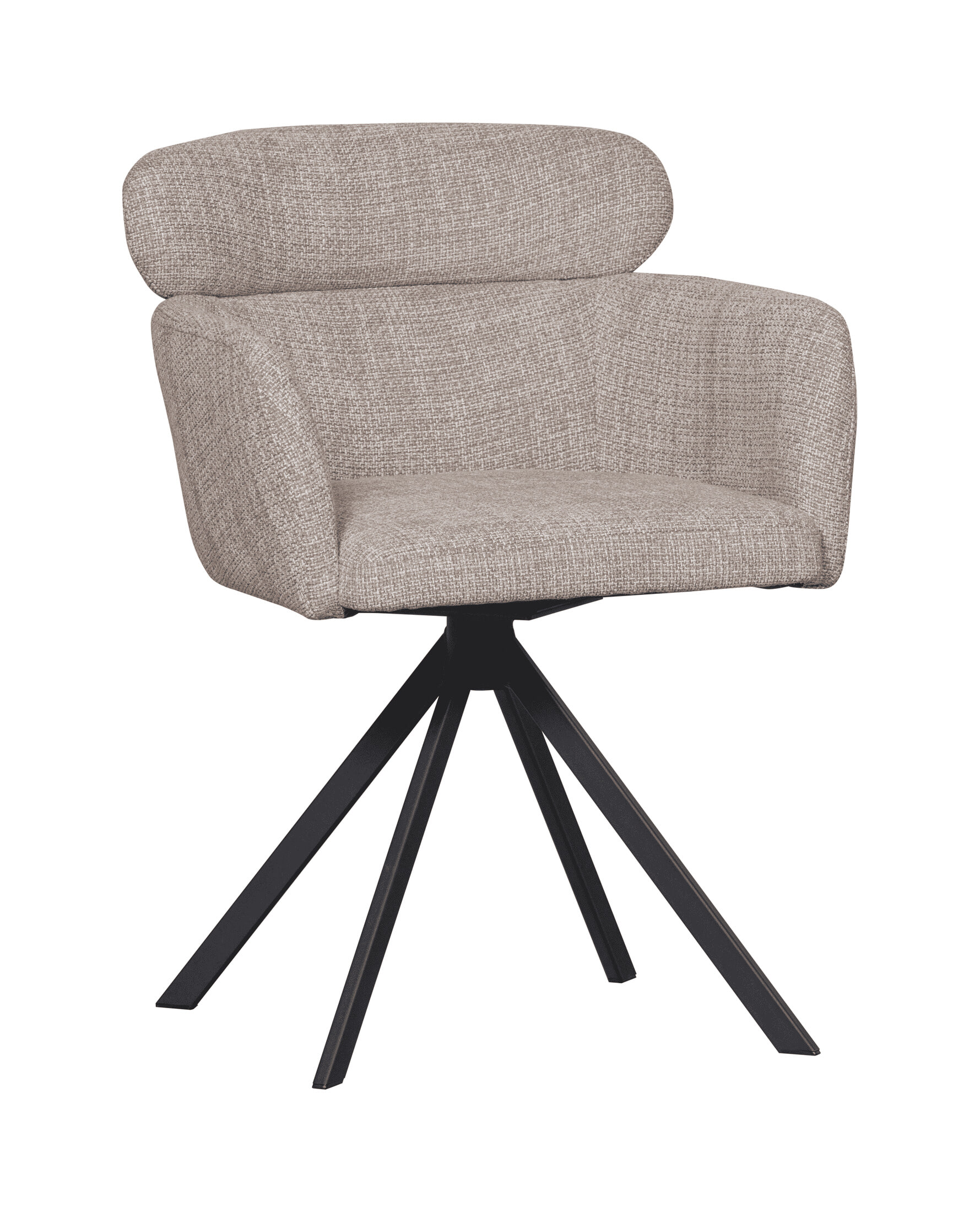 WOOOD Draaibare Eetkamerstoel 'Fenne' Geweven