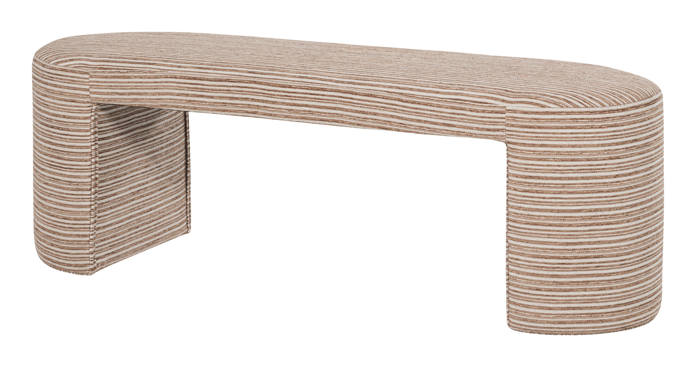WOOOD Eetkamerbank Jacob Streep dessin, 130cm - Lichtbruin