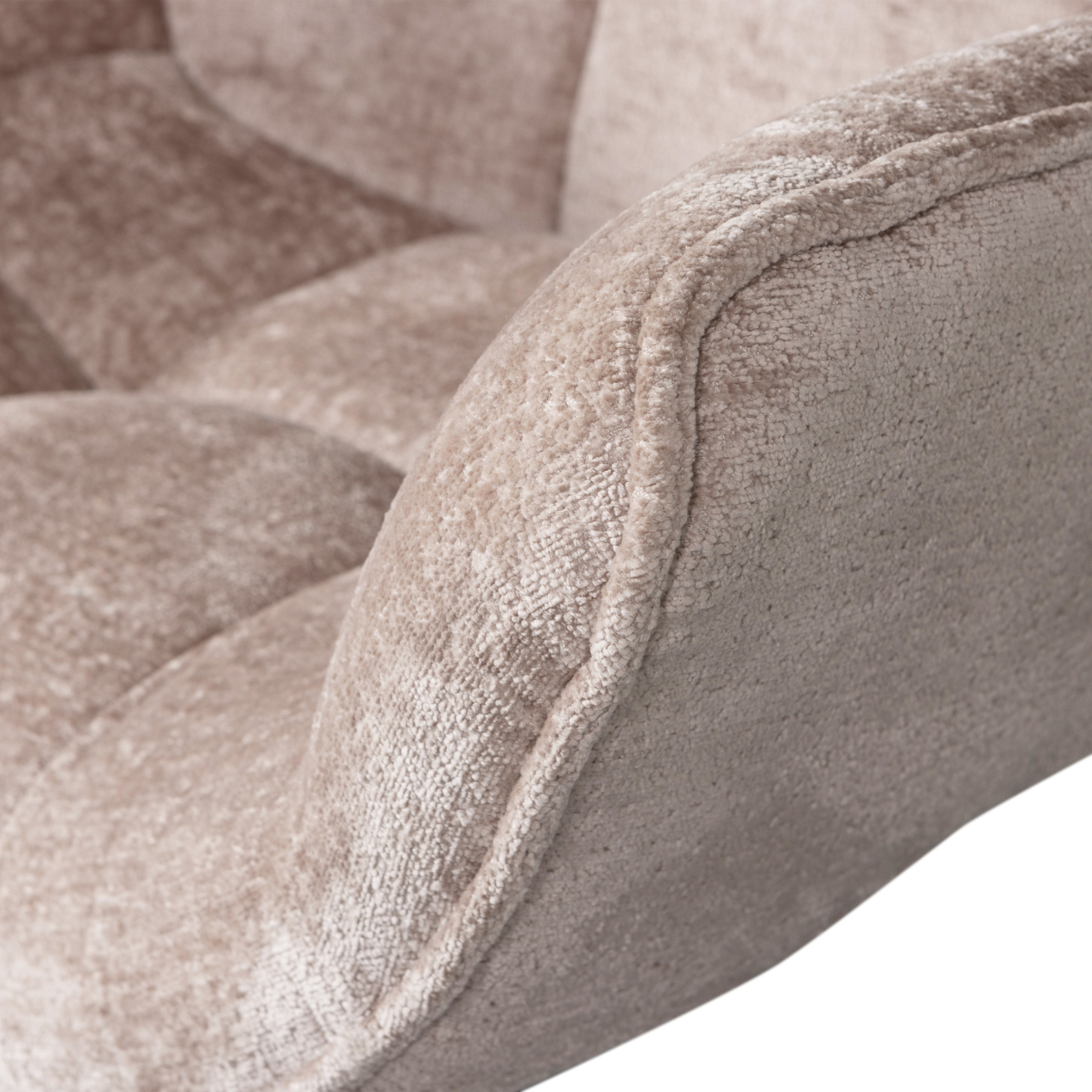 WOOOD Draaifauteuil 'Wibo' Chenille, kleur Taupe