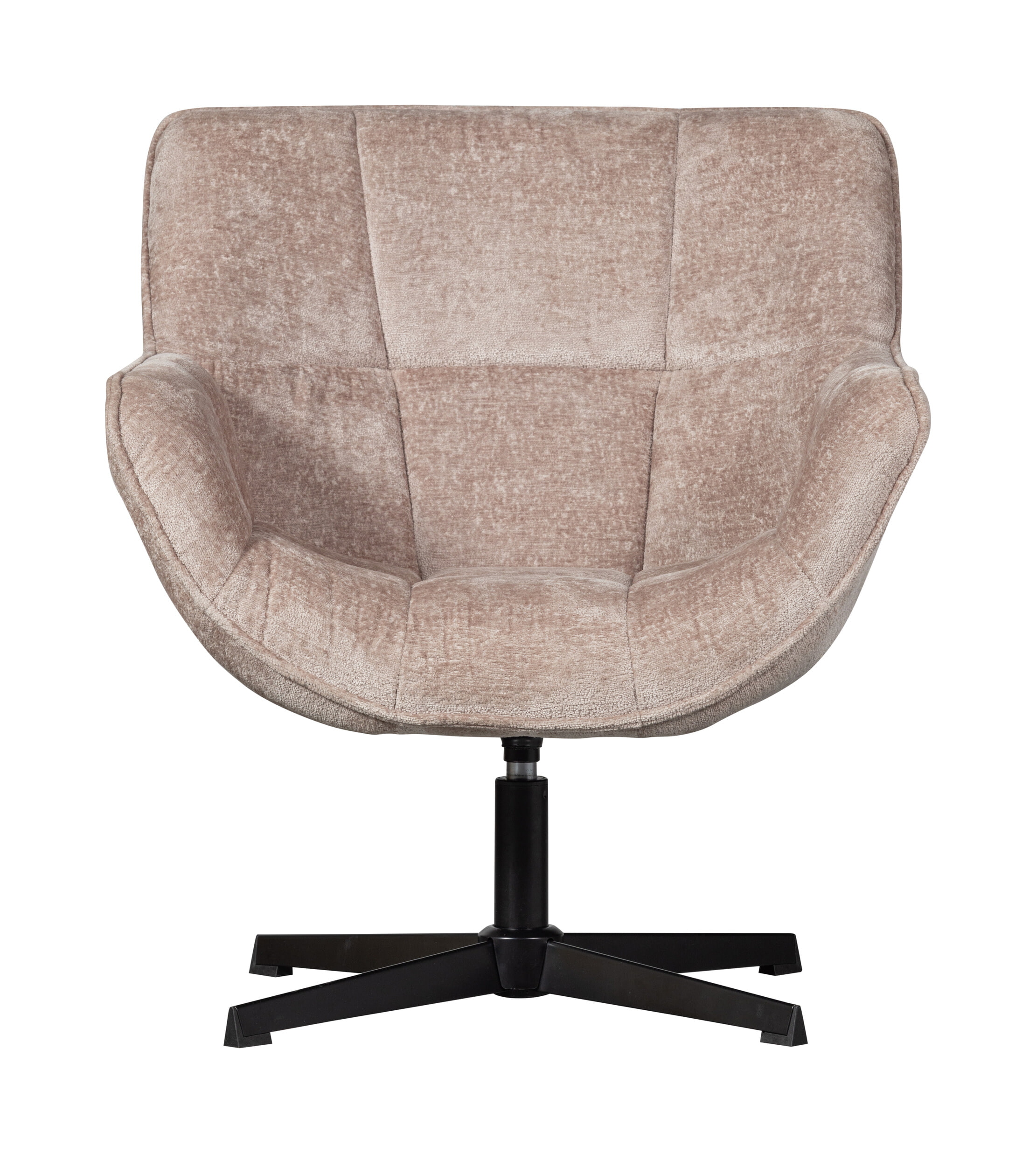 WOOOD Draaifauteuil 'Wibo' Chenille, kleur Taupe