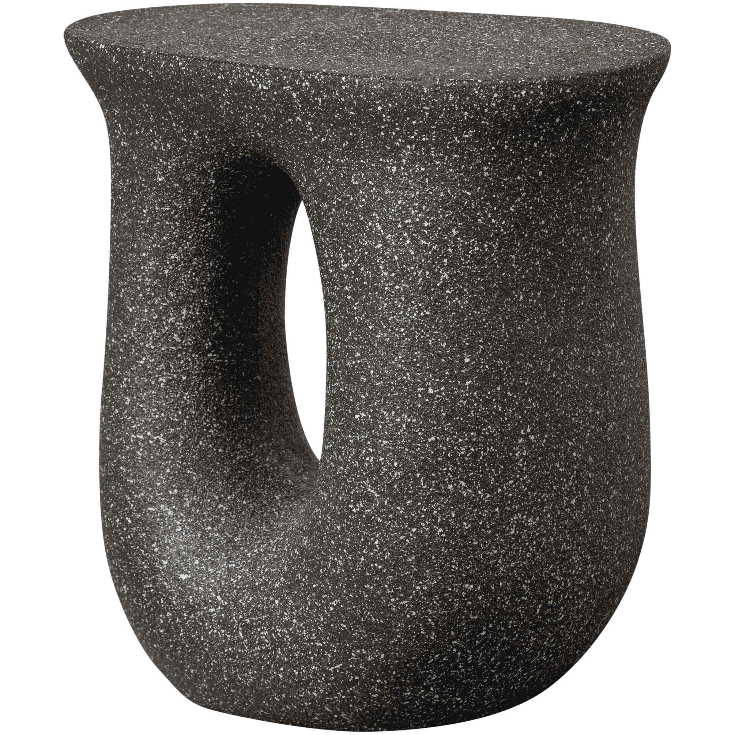 WOOOD Organische Bijzettafel Moson Magnesiumoxide - Zwart