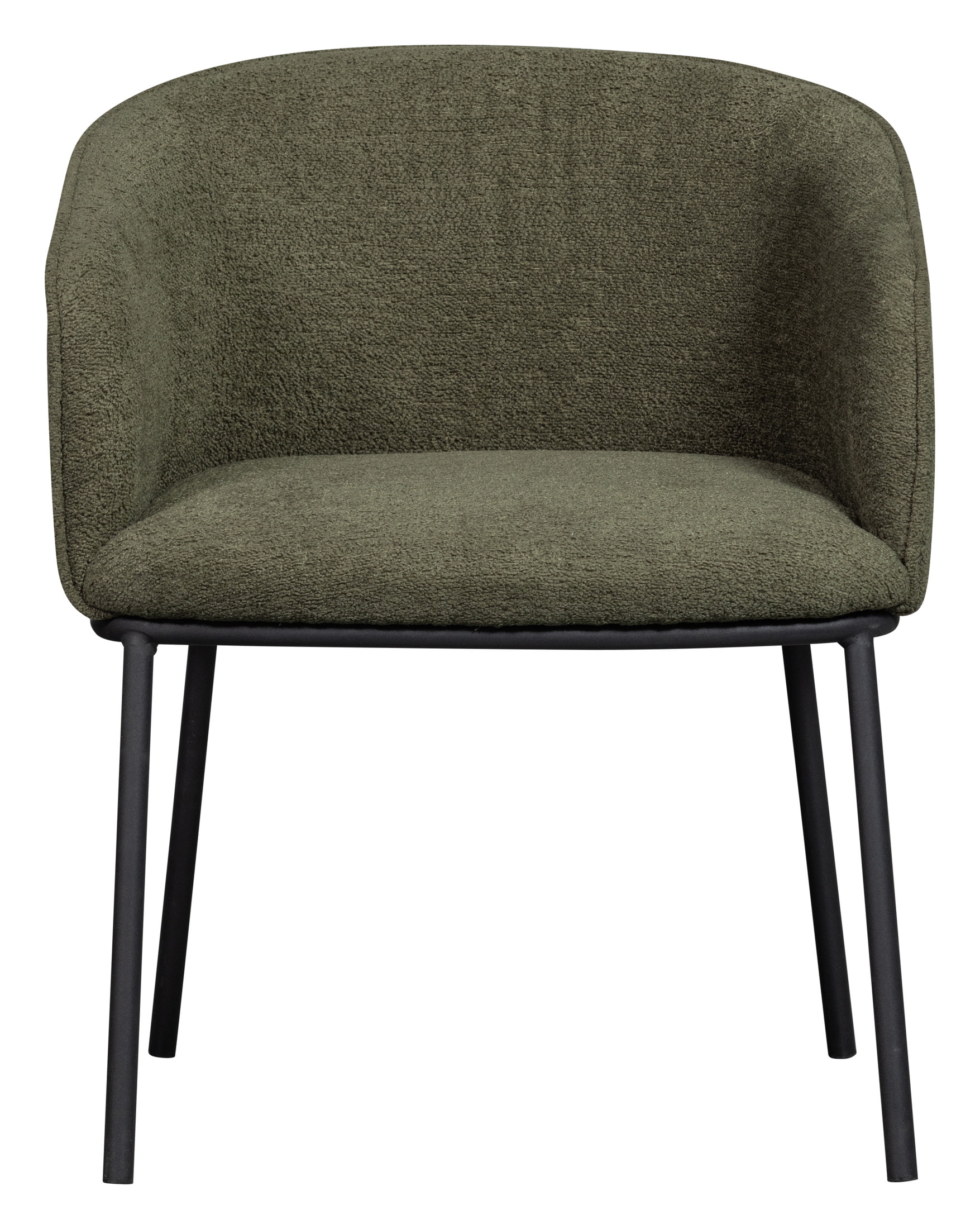WOOOD Eetkamerstoel 'Leon' Bouclé, kleur Forest Green