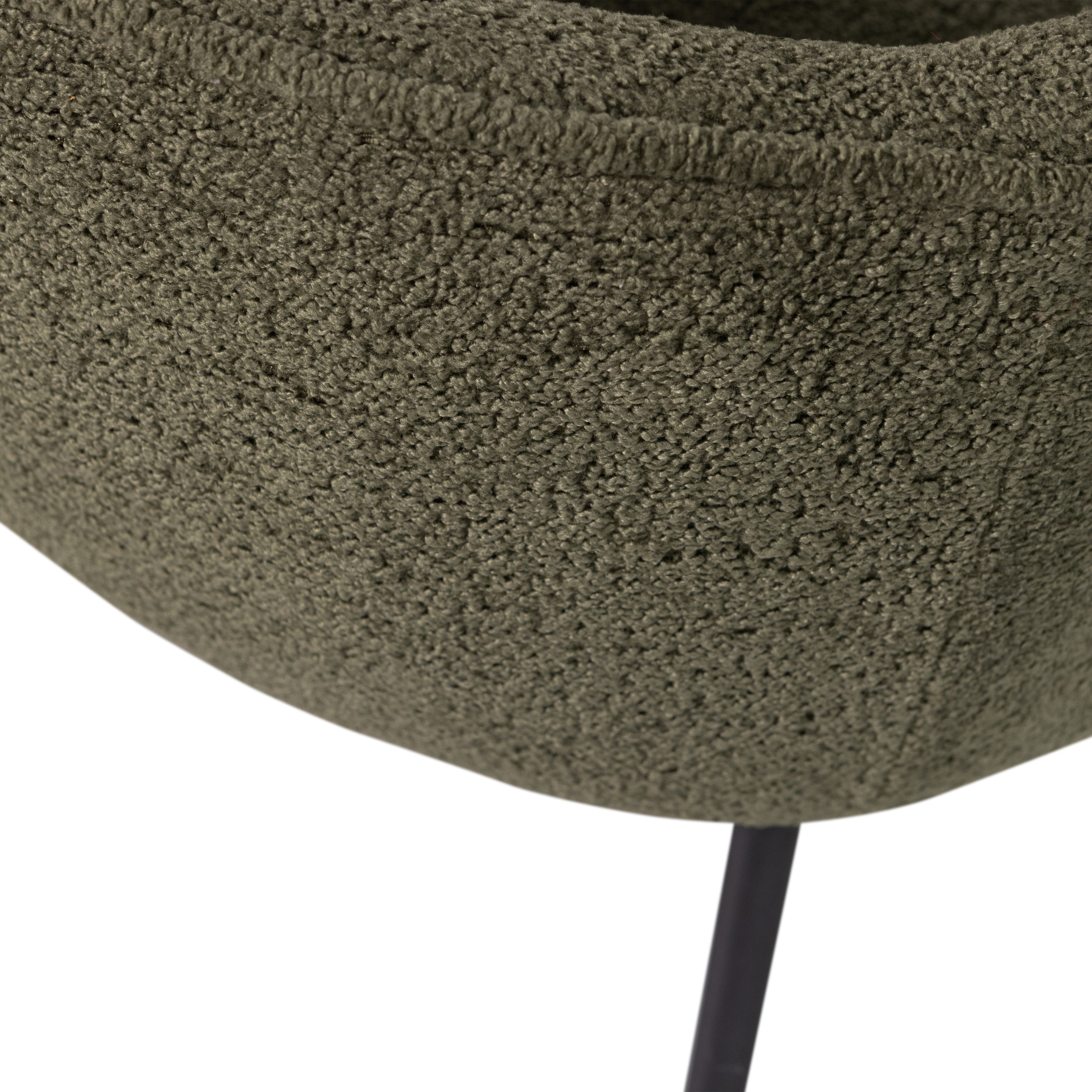 WOOOD Eetkamerstoel 'Leon' Bouclé, kleur Forest Green