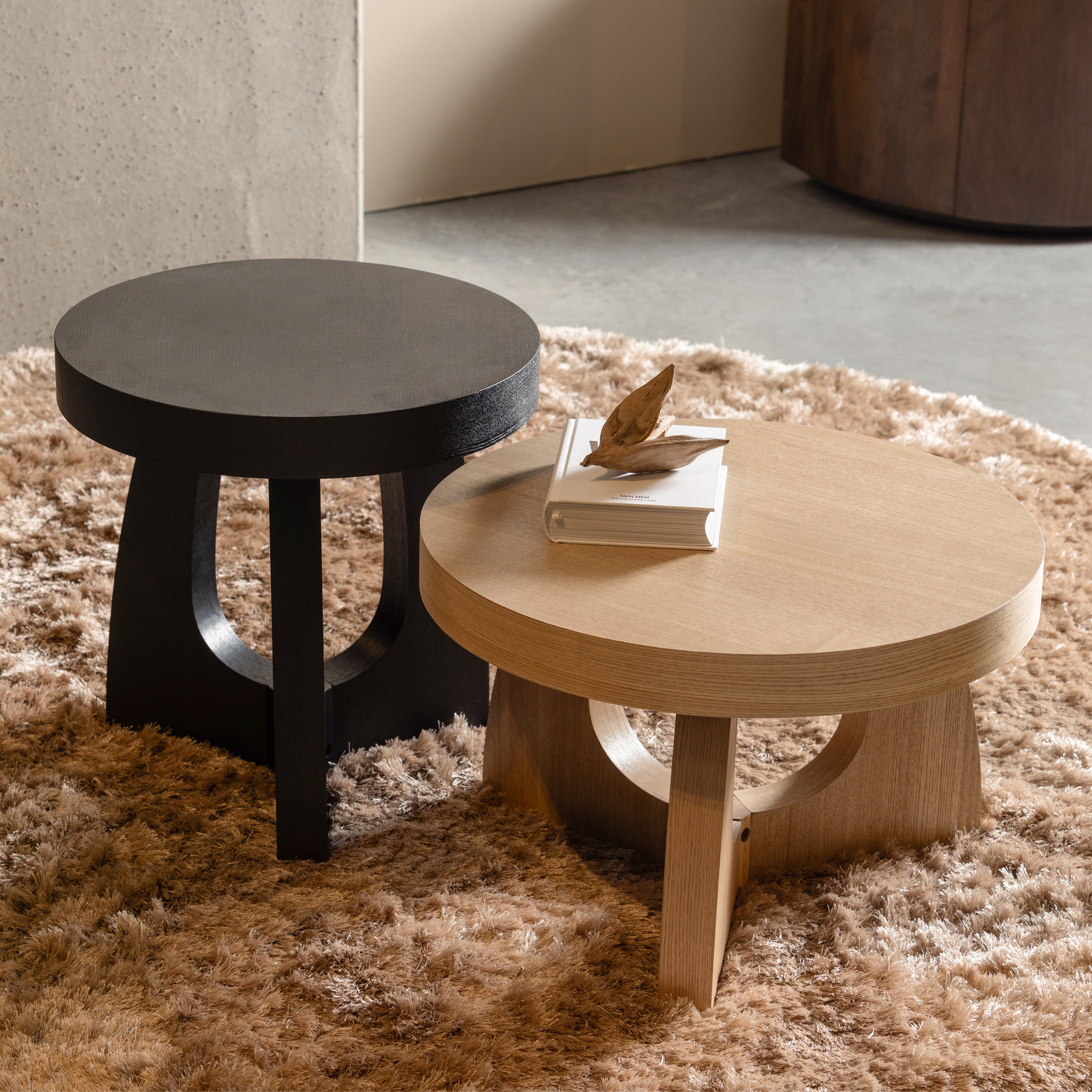 WOOOD Ronde Bijzettafel 'Tala' 55cm, kleur Naturel