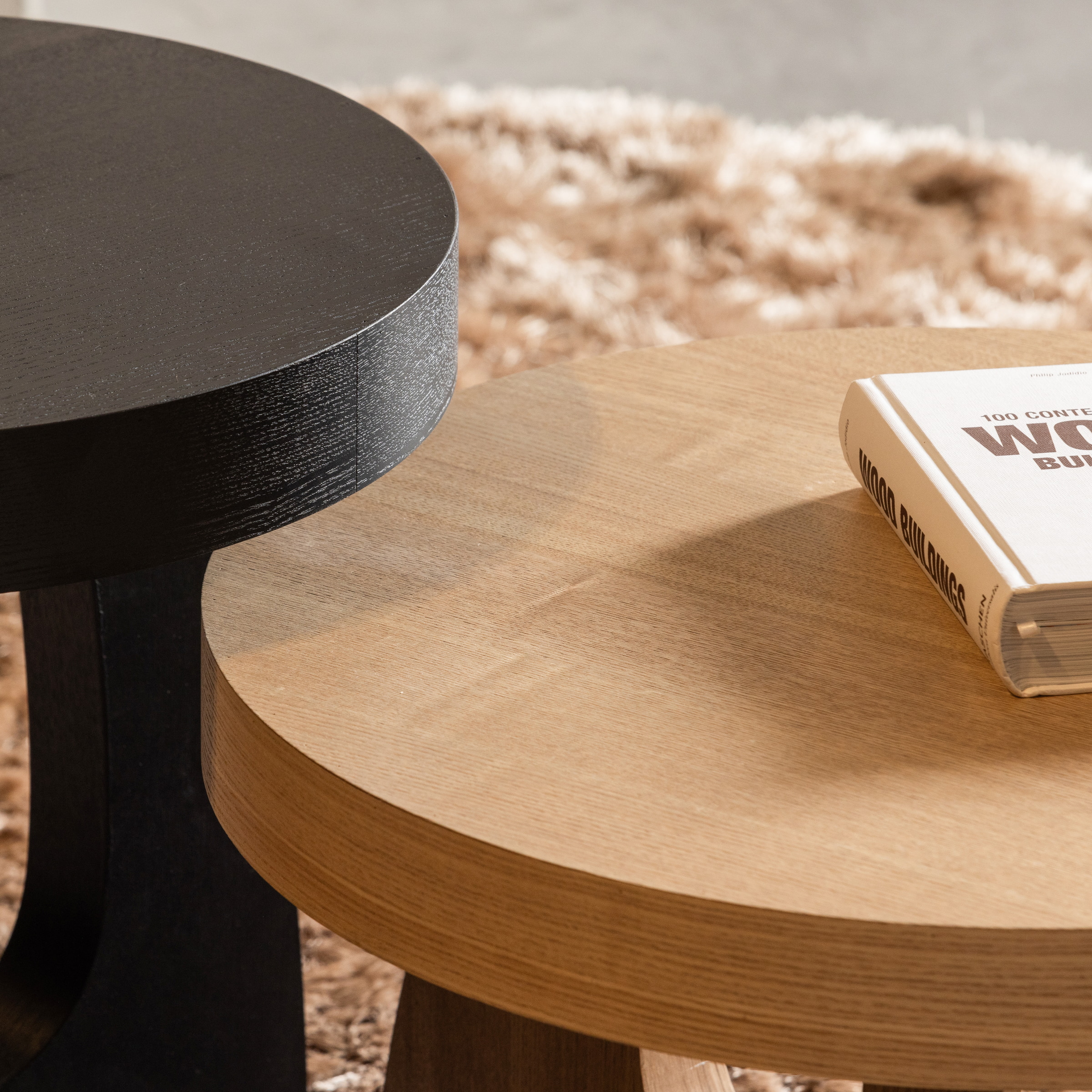 WOOOD Ronde Bijzettafel 'Tala' 55cm, kleur Naturel