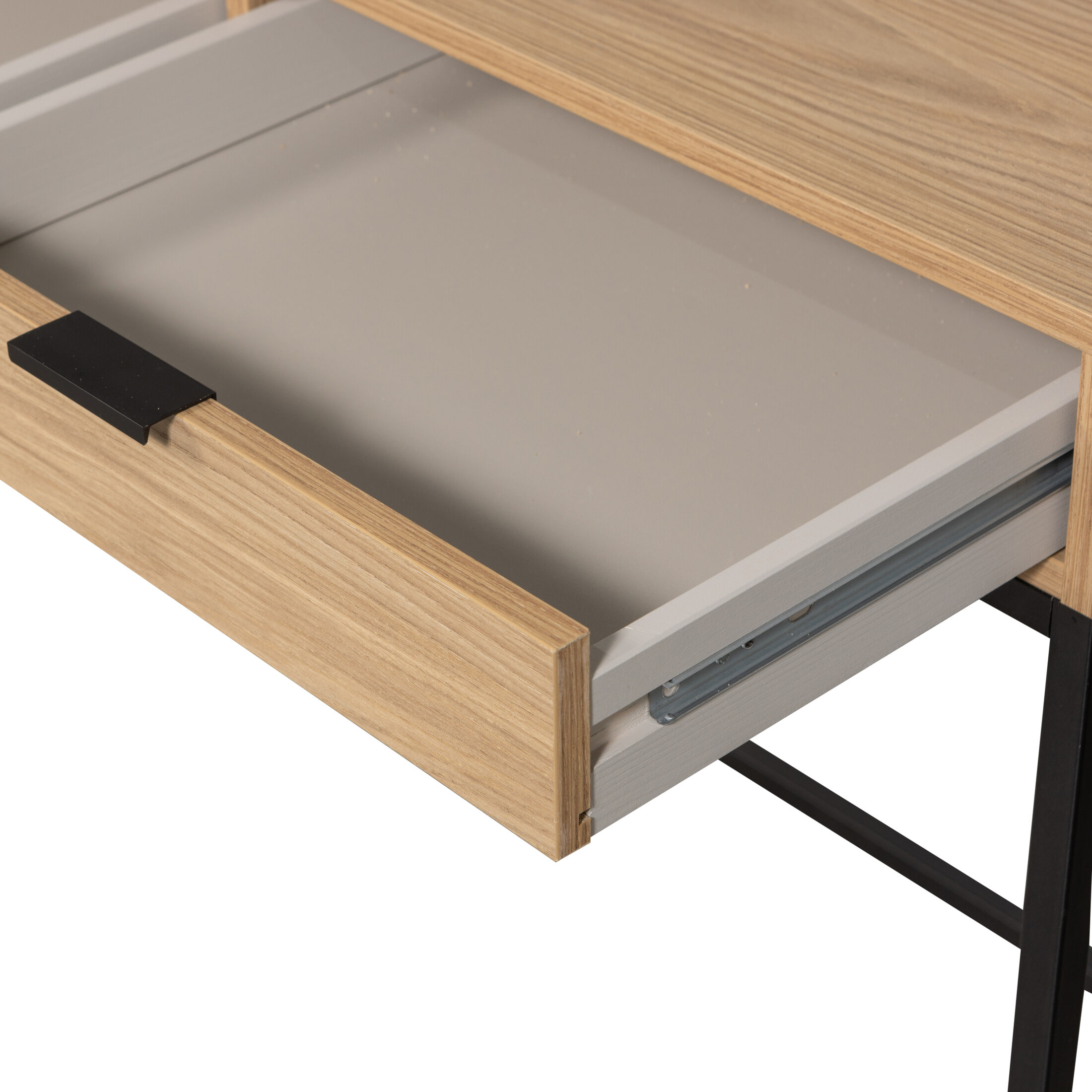 WOOOD Bureau 'Silas' Eiken, 140 x 44cm, kleur Naturel