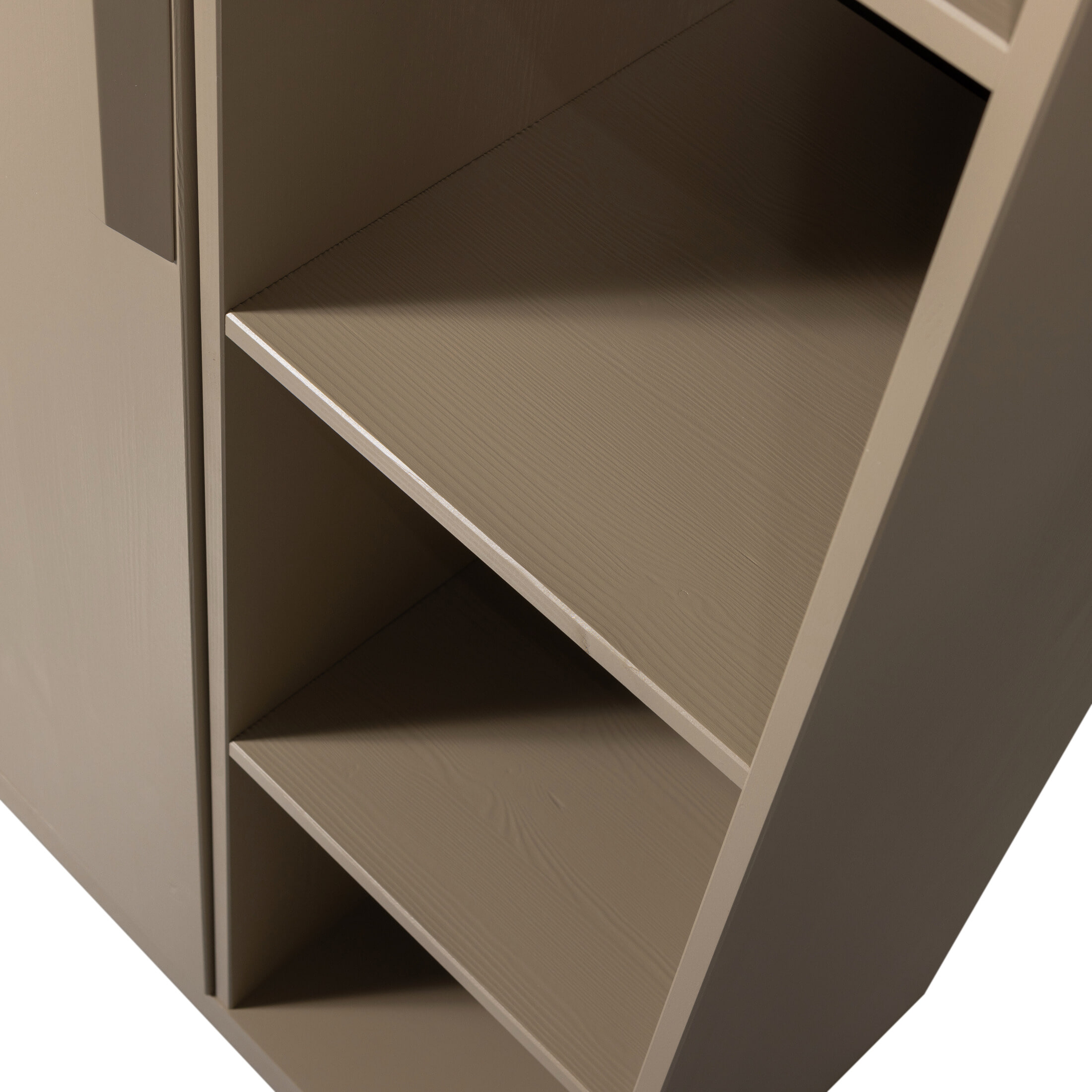 WOOOD Opbergkast 'Lowen' Grenenhout, 221 x 100cm, kleur Mud