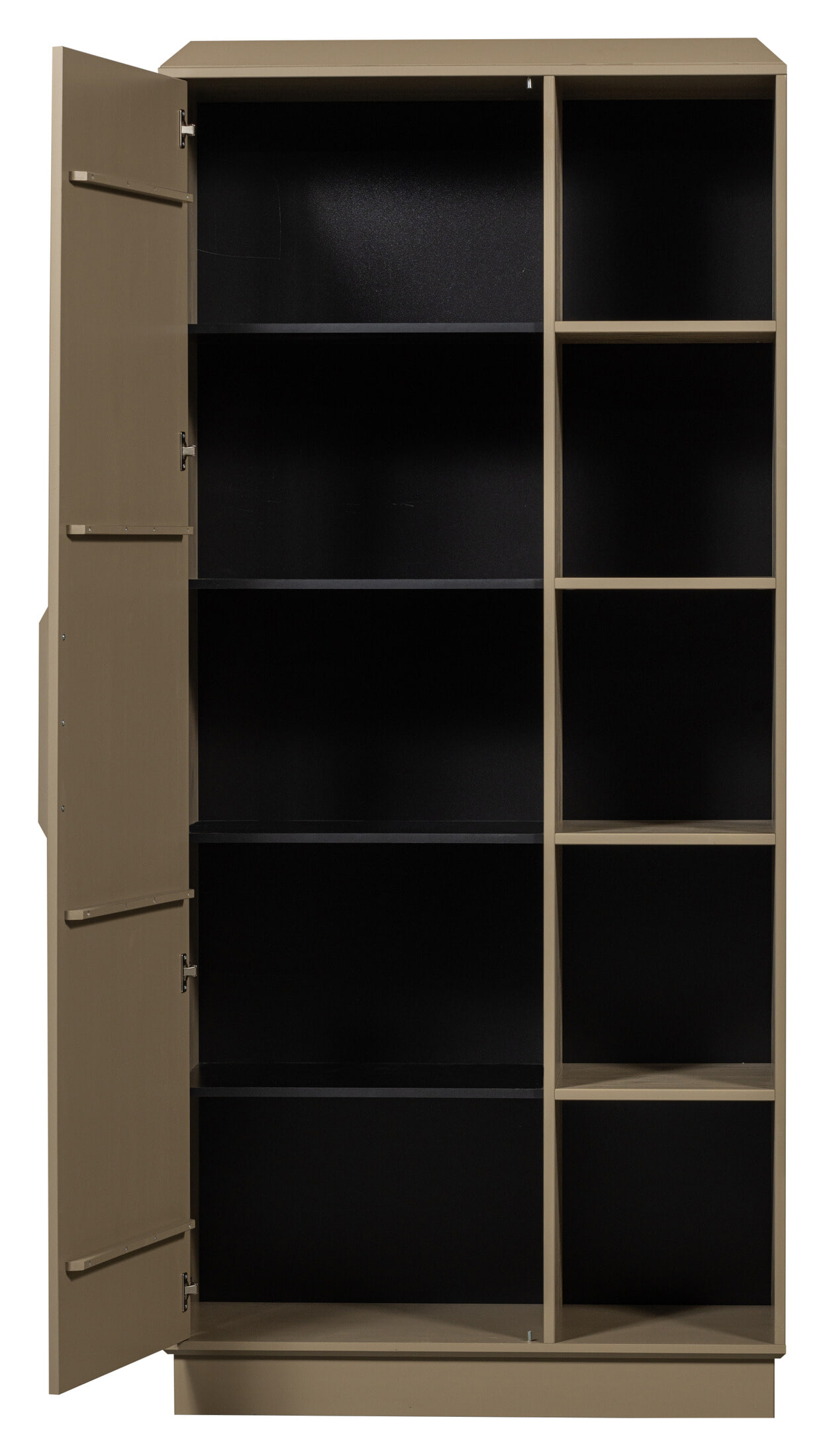 WOOOD Opbergkast 'Lowen' Grenenhout, 221 x 100cm, kleur Mud