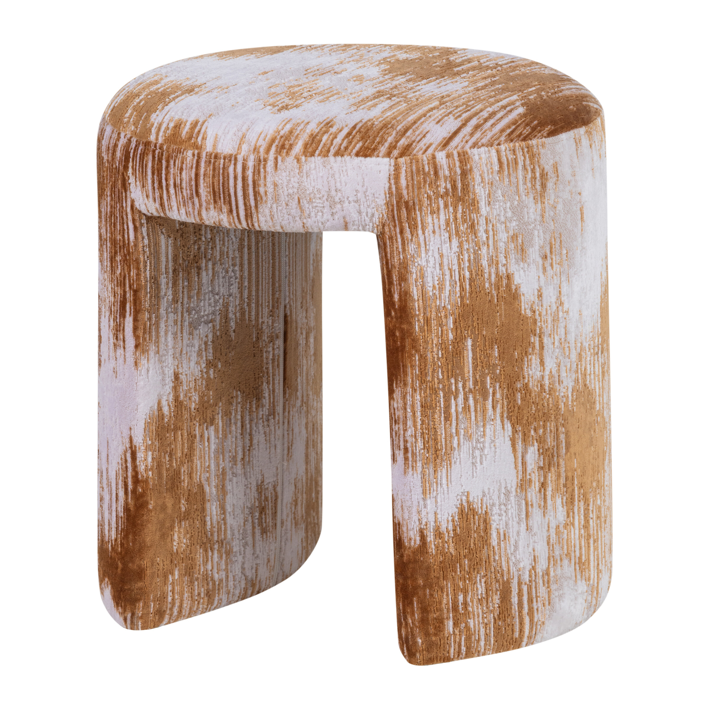 WOOOD Krukje 'Charlie' Structuurstof, kleur Karamelbruin