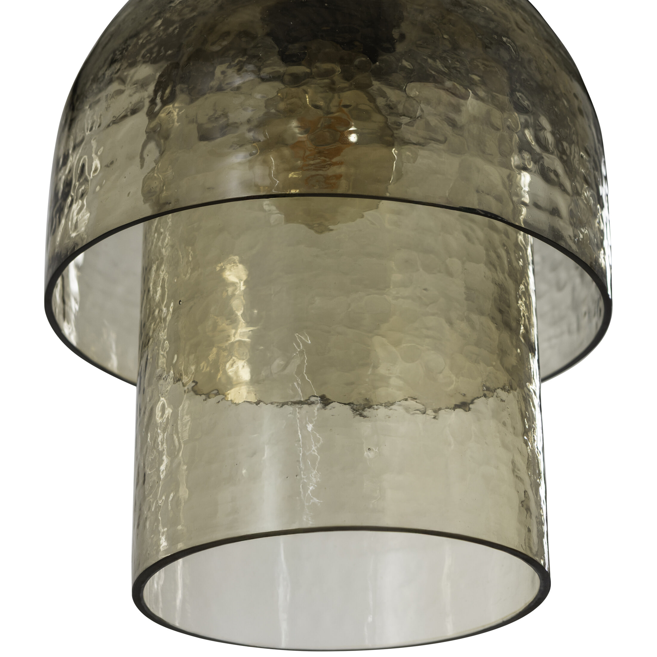 WOOOD Hanglamp 'Gigi' Gehamerd Glas, kleur Naturel