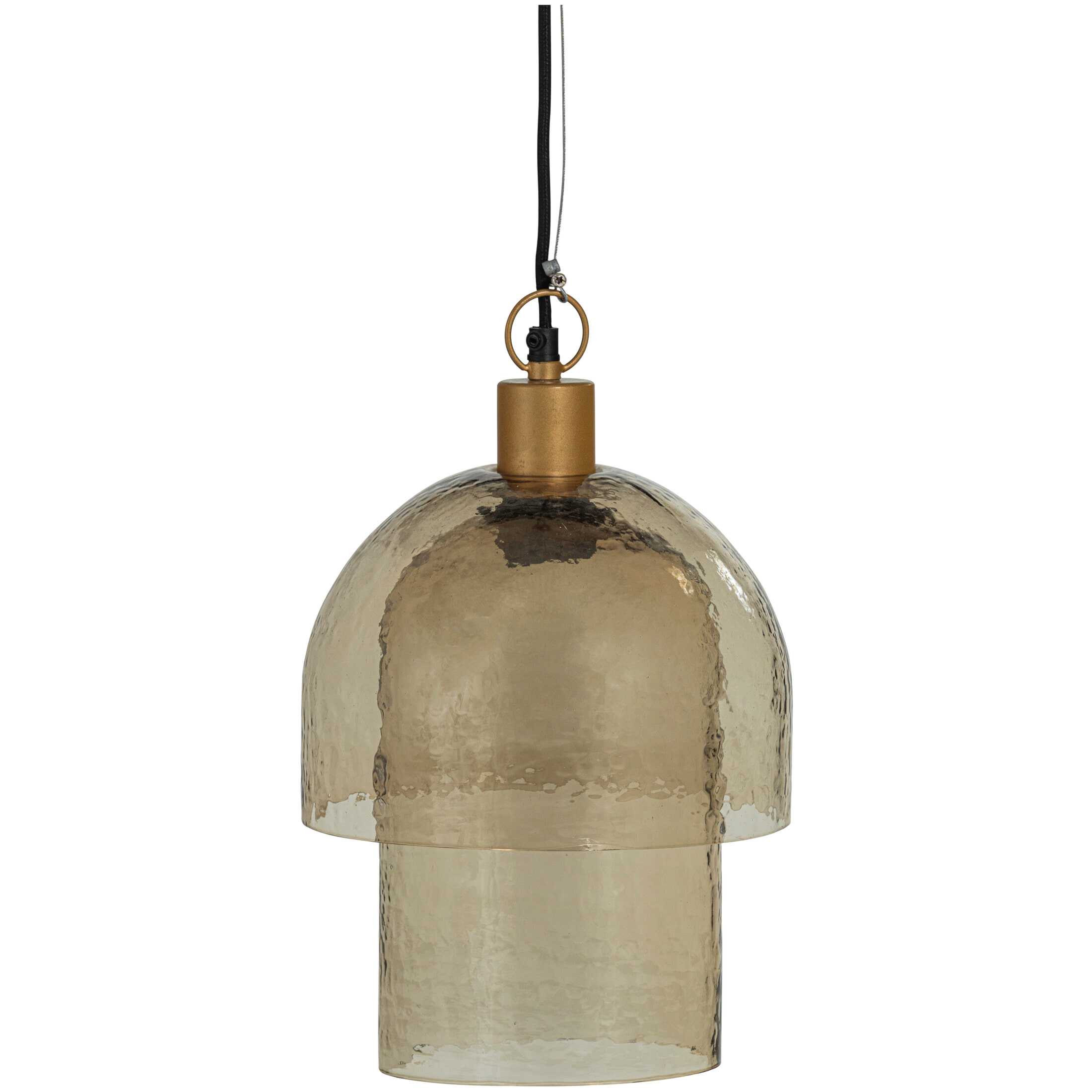 WOOOD Hanglamp 'Gigi' Gehamerd Glas, kleur Naturel