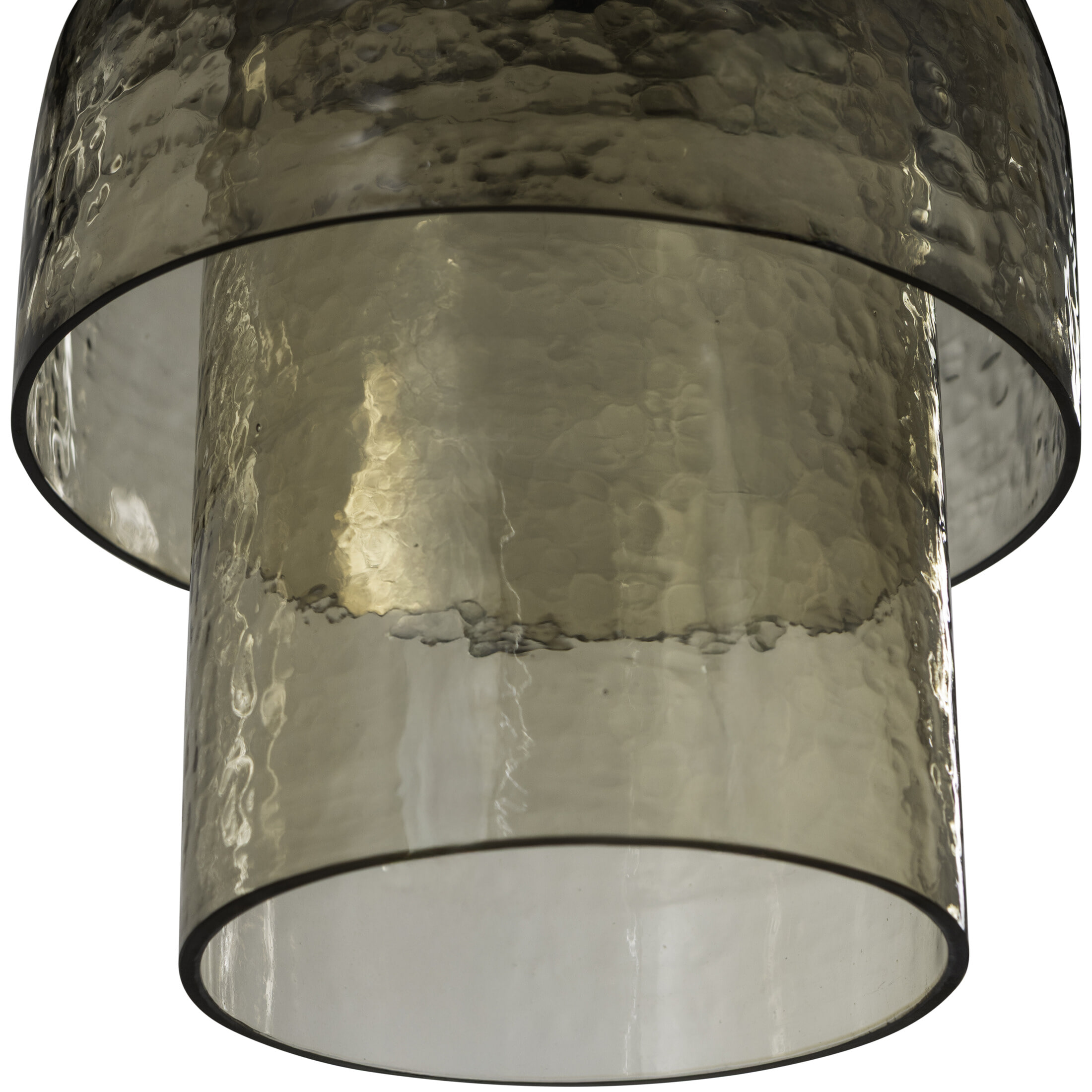 WOOOD Hanglamp 'Gigi' Gehamerd Glas, kleur Naturel