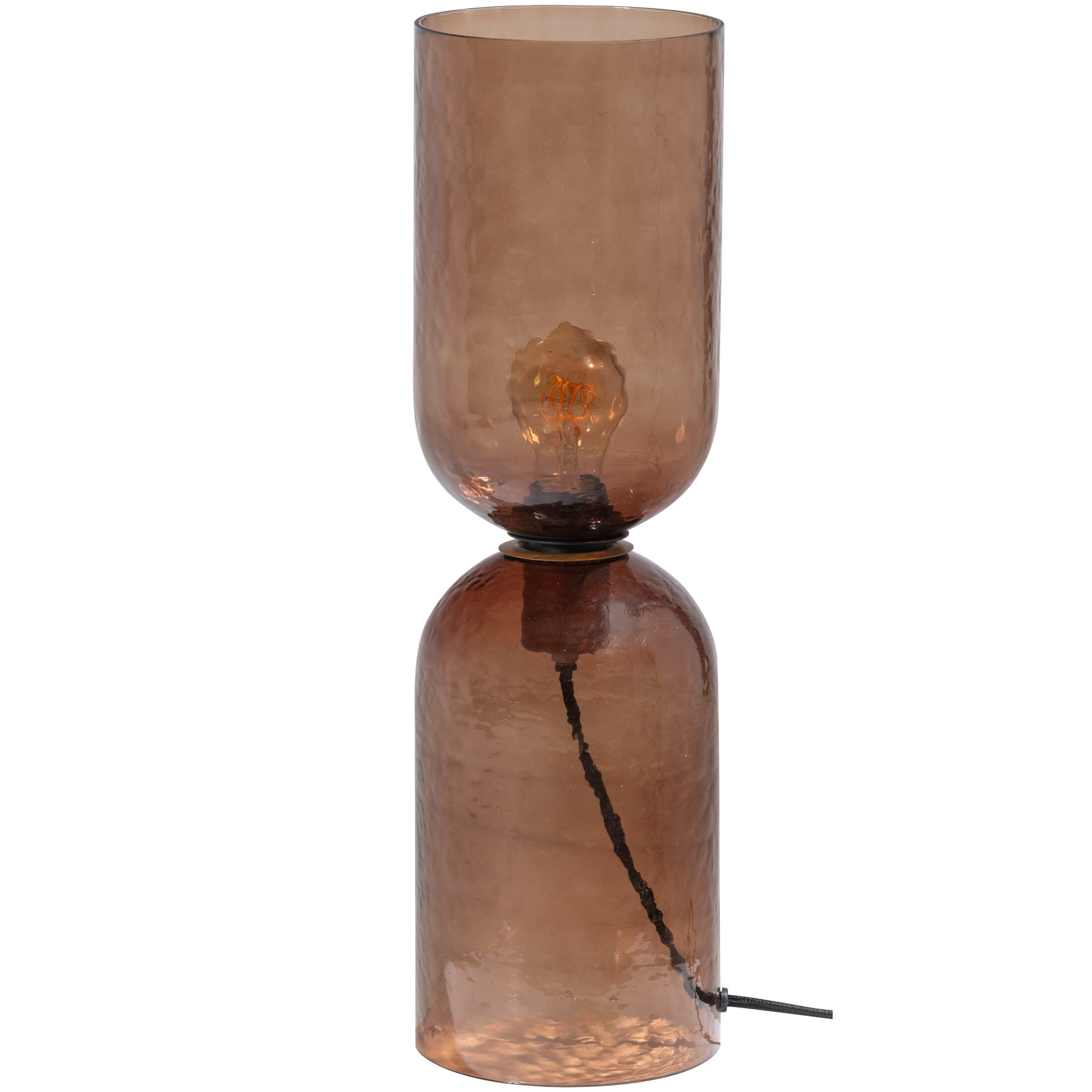 WOOOD Tafellamp 'Gigi' Gehamerd Glas