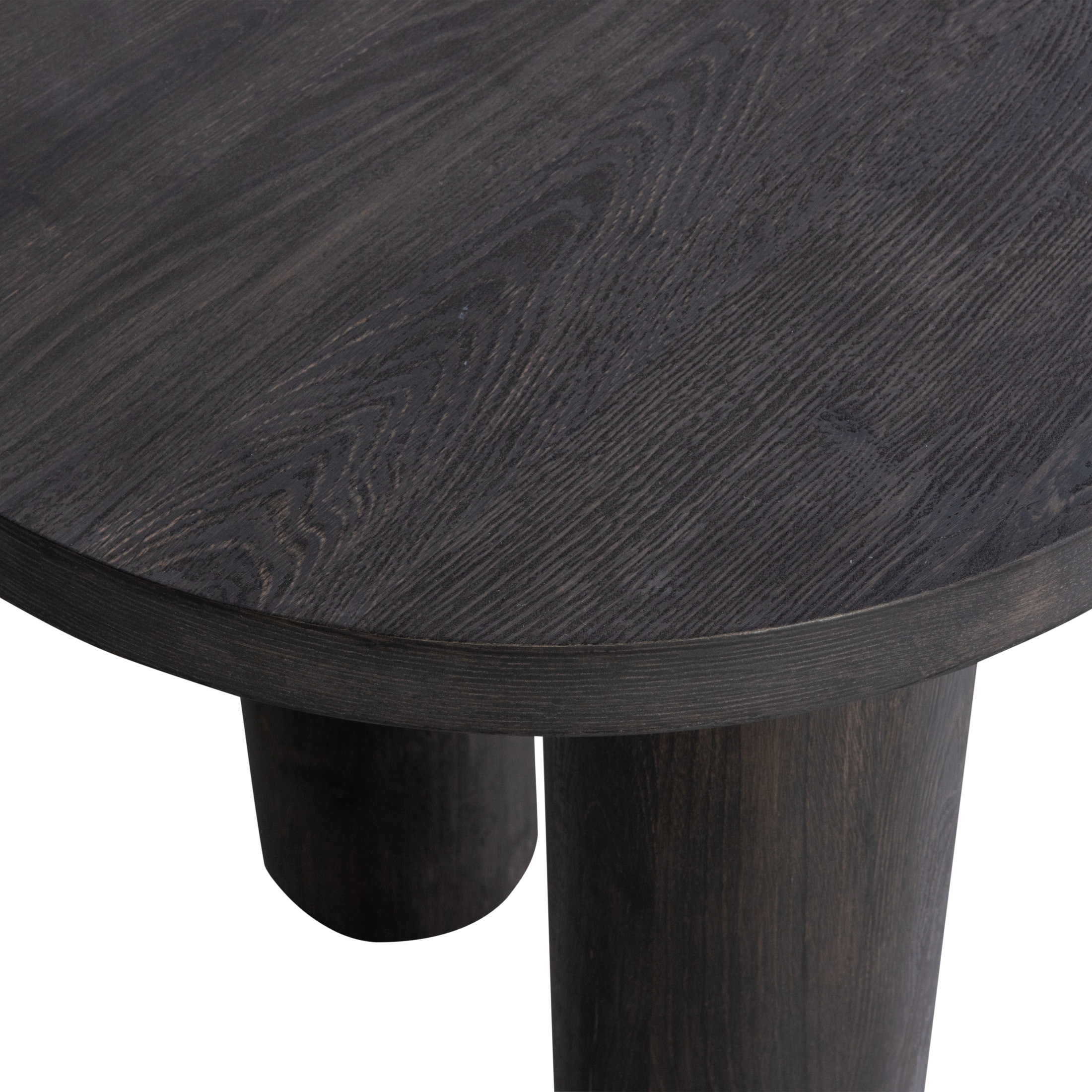 WOOOD Organisch Bureau / Sidetable 'Maan' MDF 150cm, kleur donkerbruin