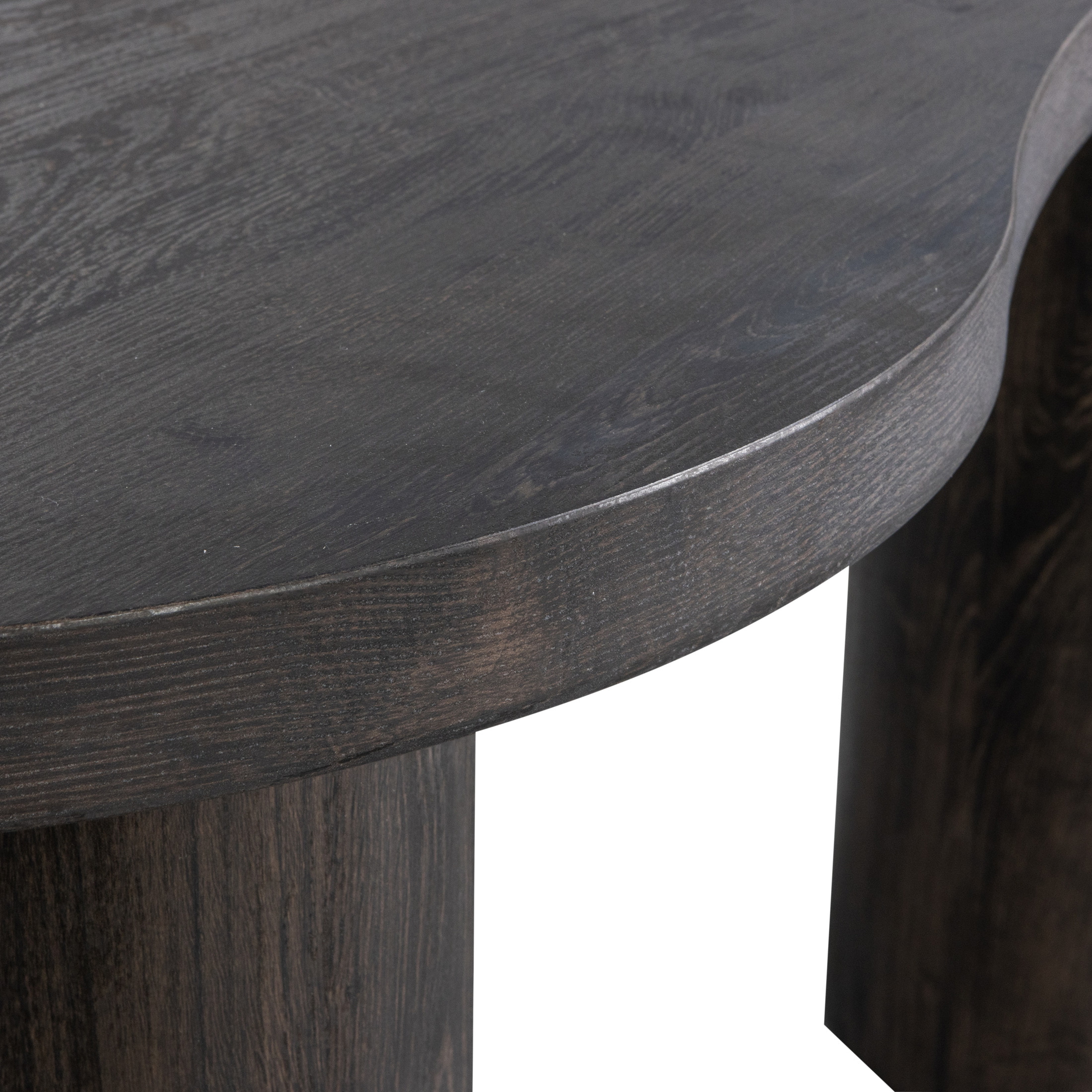 WOOOD Organisch Bureau / Sidetable 'Maan' MDF 150cm, kleur donkerbruin