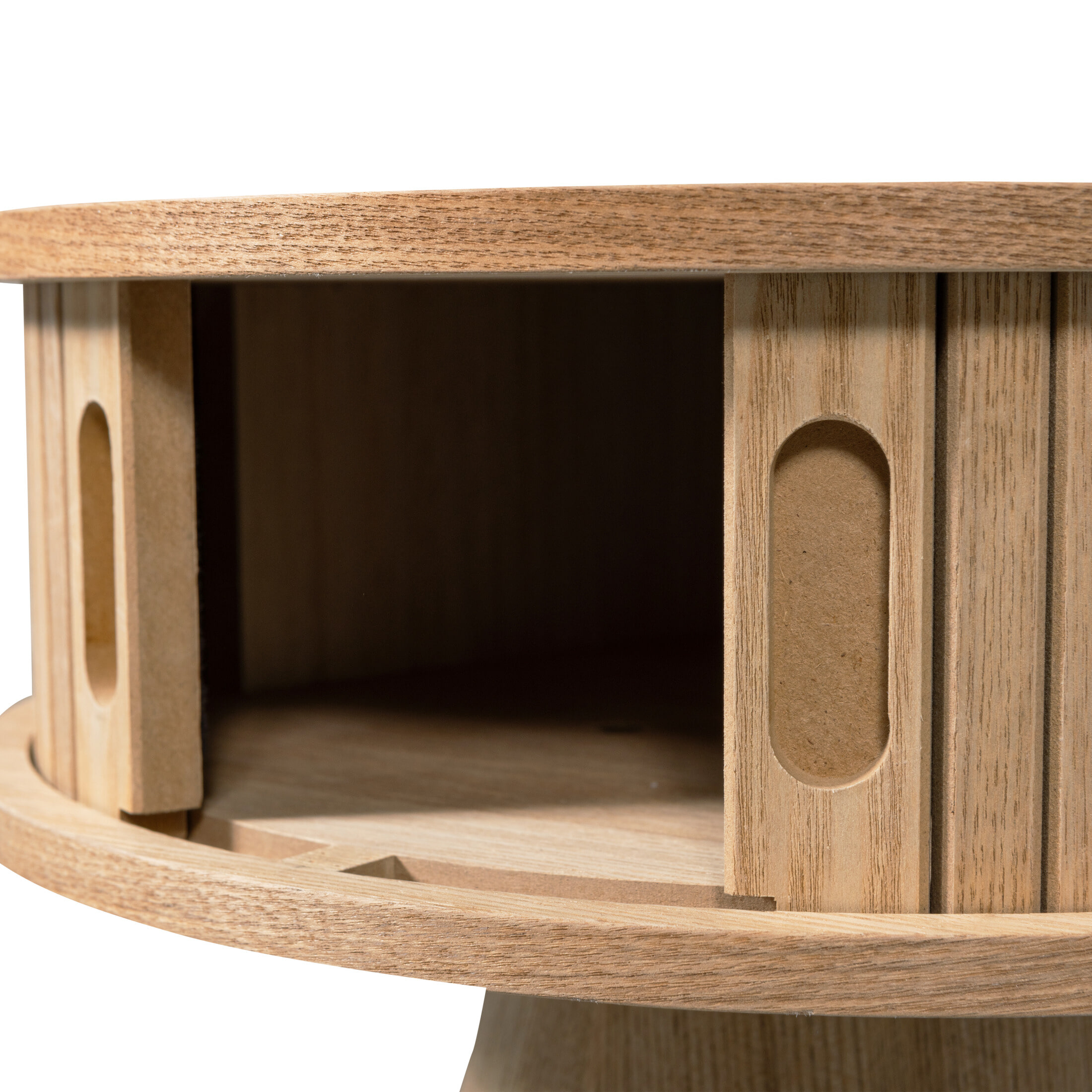 WOOOD Rond Nachtkastje 'Karri' Populierenhout, 38cm