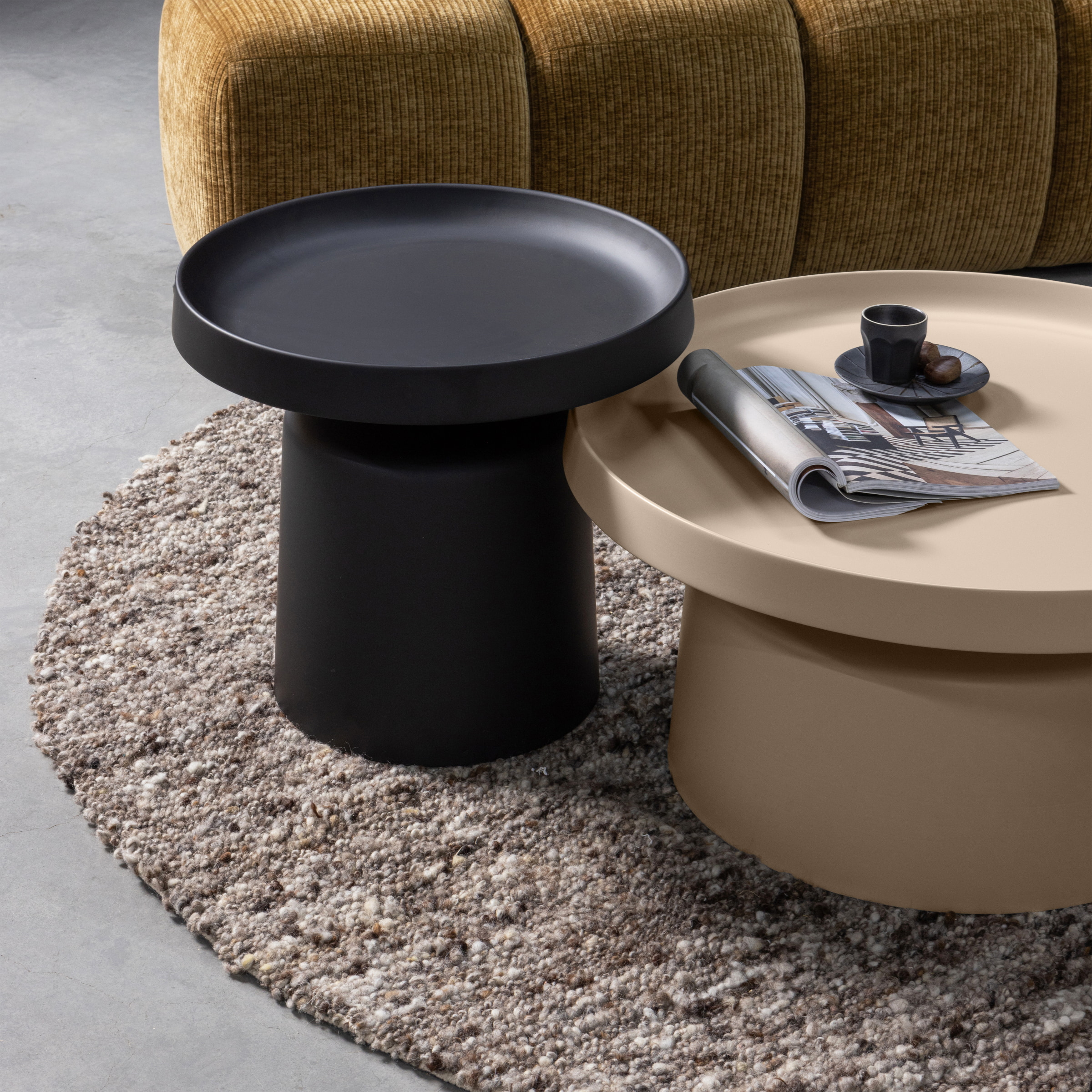 WOOOD Rond Vloerkleed 'Efia' Gemêleerd, 200cm