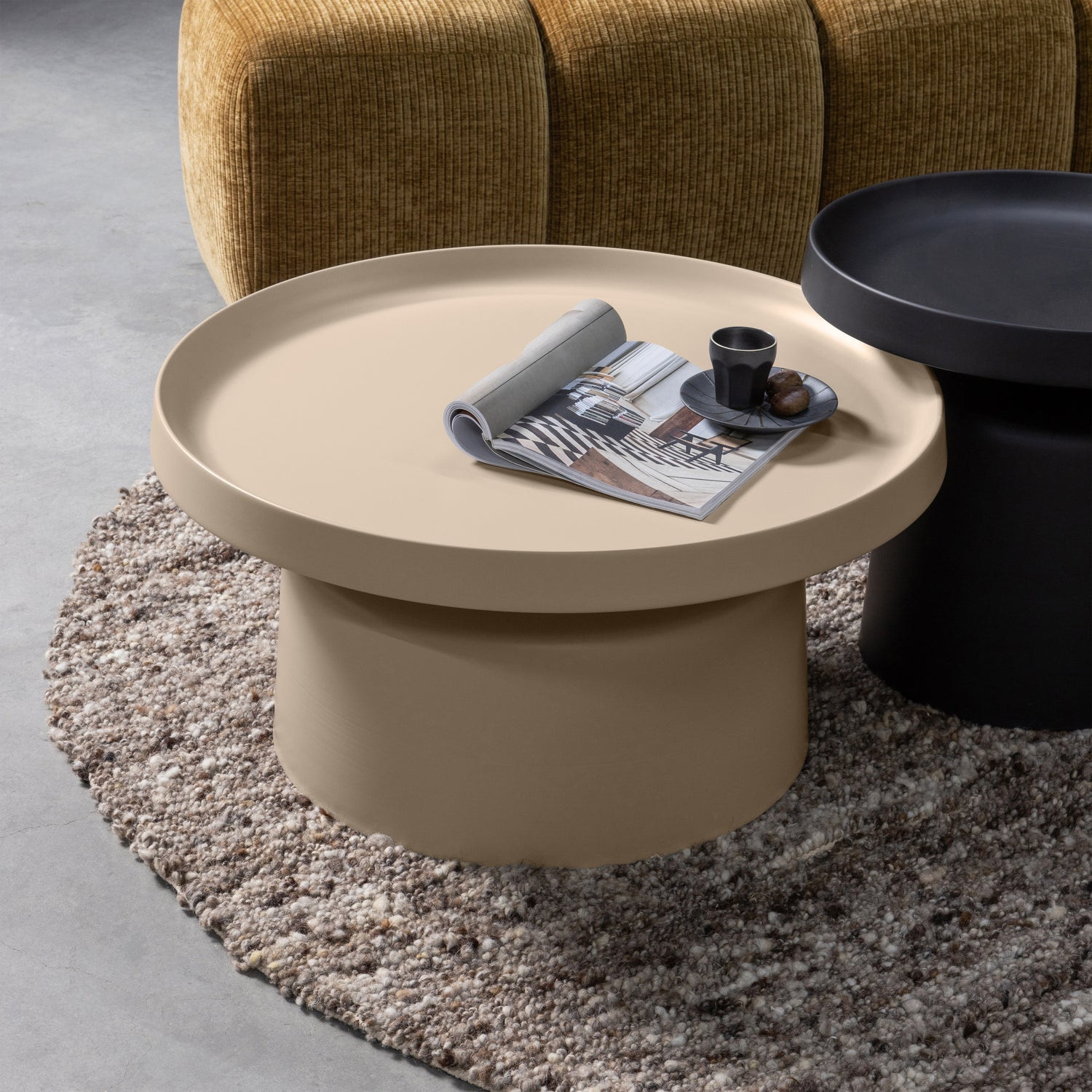 WOOOD Rond Vloerkleed 'Efia' Gemêleerd, 200cm