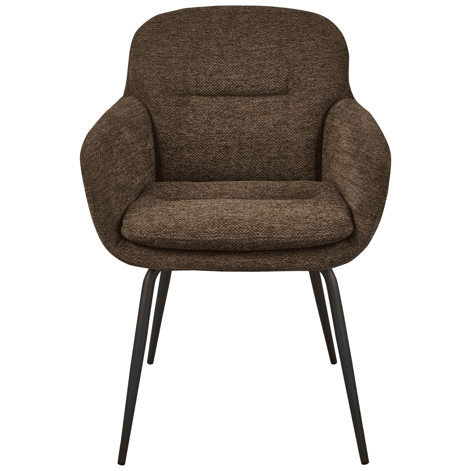 WOOOD Eetkamerstoel 'Runa' Chenille, kleur Warm Bruin