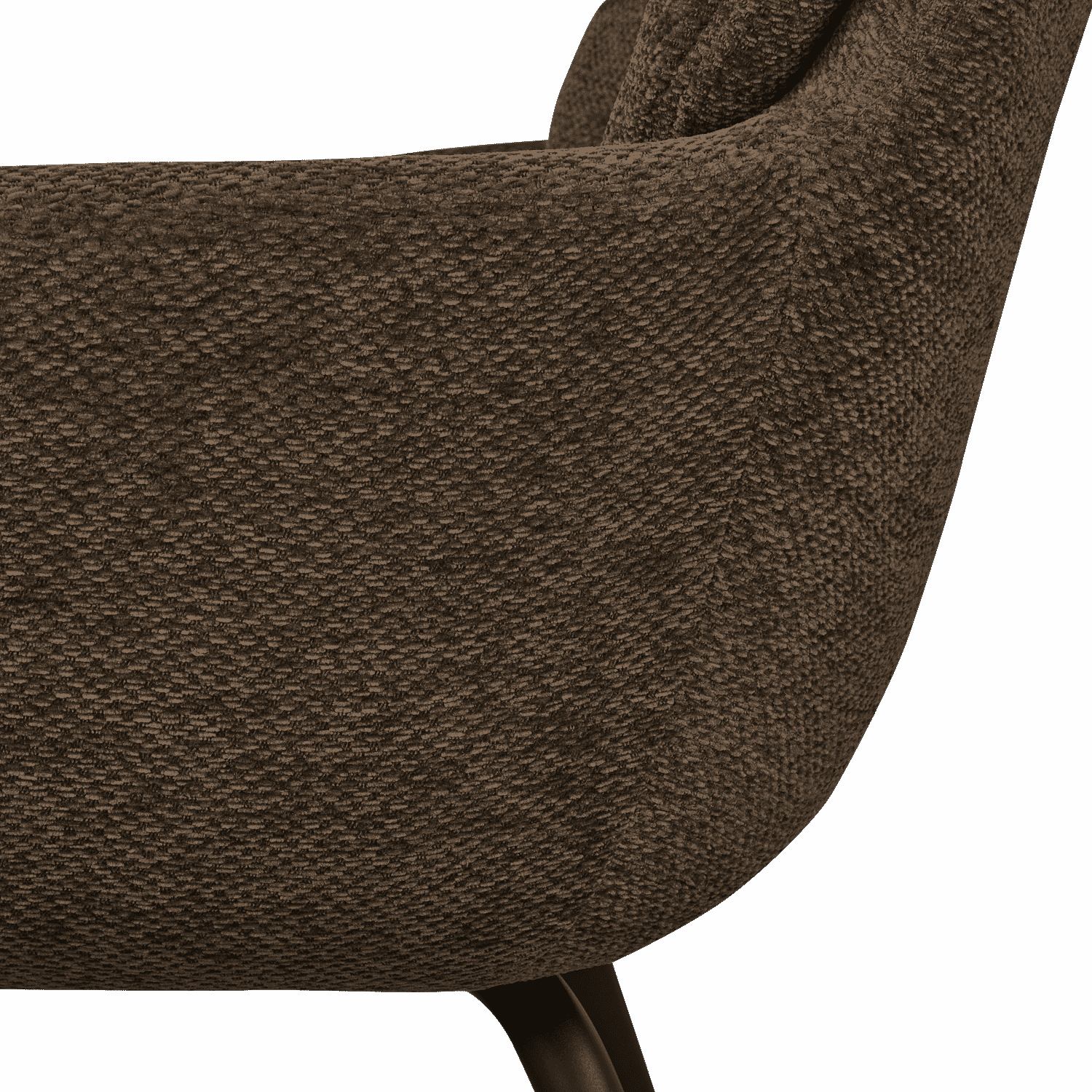 WOOOD Eetkamerstoel 'Runa' Chenille, kleur Warm Bruin