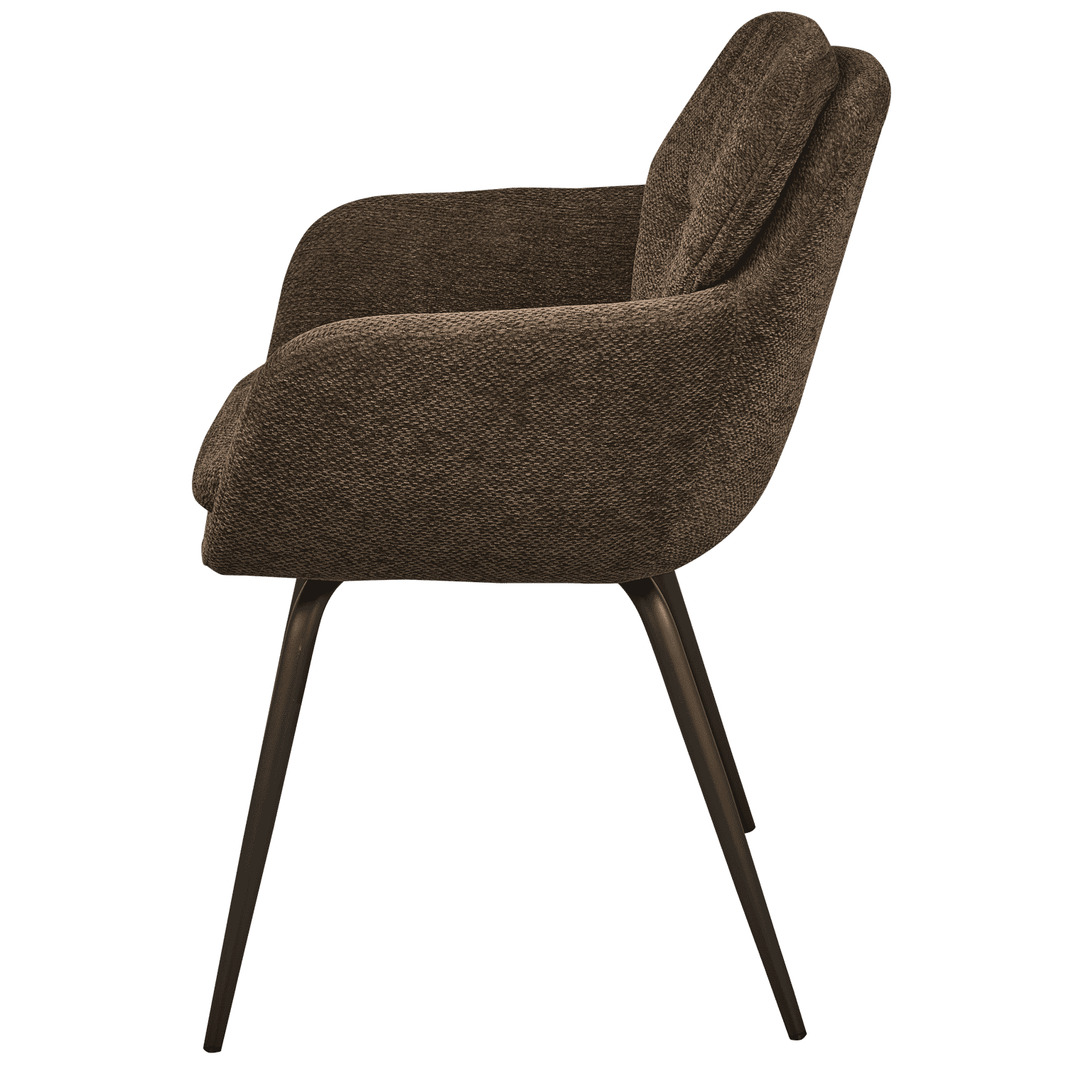 WOOOD Eetkamerstoel 'Runa' Chenille, kleur Warm Bruin