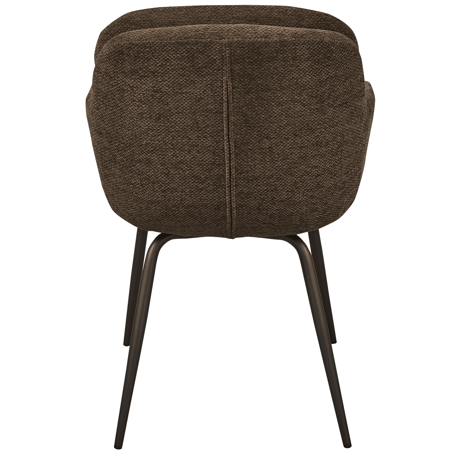 WOOOD Eetkamerstoel 'Runa' Chenille, kleur Warm Bruin