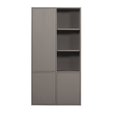 WOOOD Opbergkast 'Merel' 200 x 100cm, kleur Warm Grijs