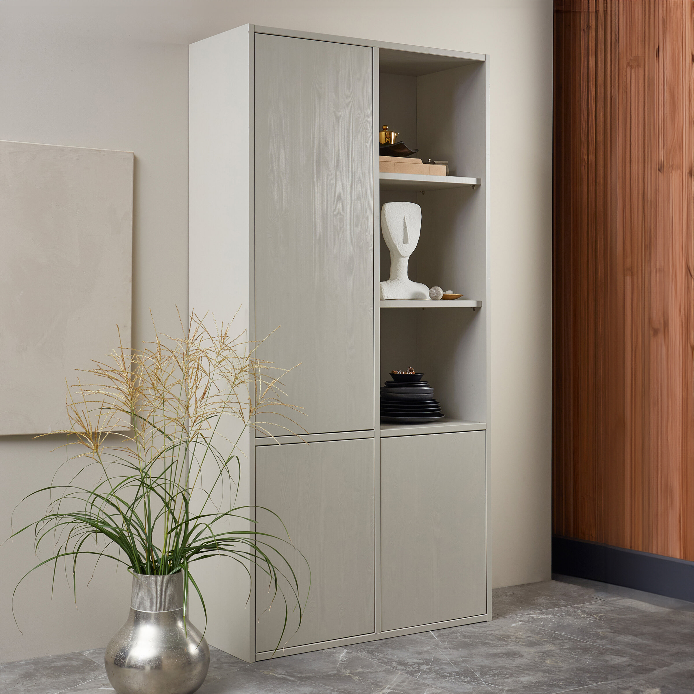 WOOOD Opbergkast 'Merel' Grenenhout, 200 x 100cm