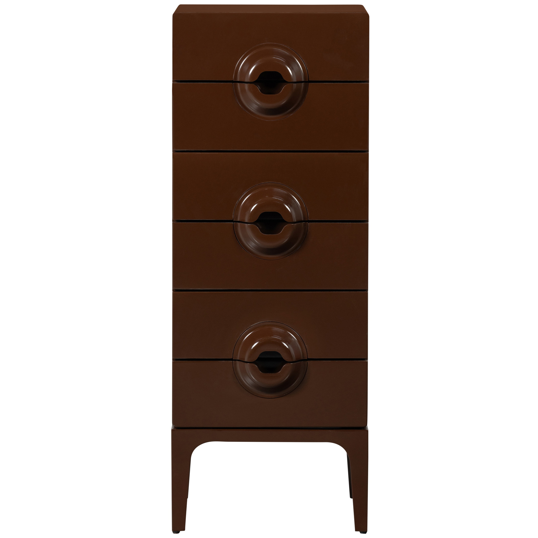 WOOOD Ladekast 'Merge' Met 6 lades, kleur Bruin/Rood