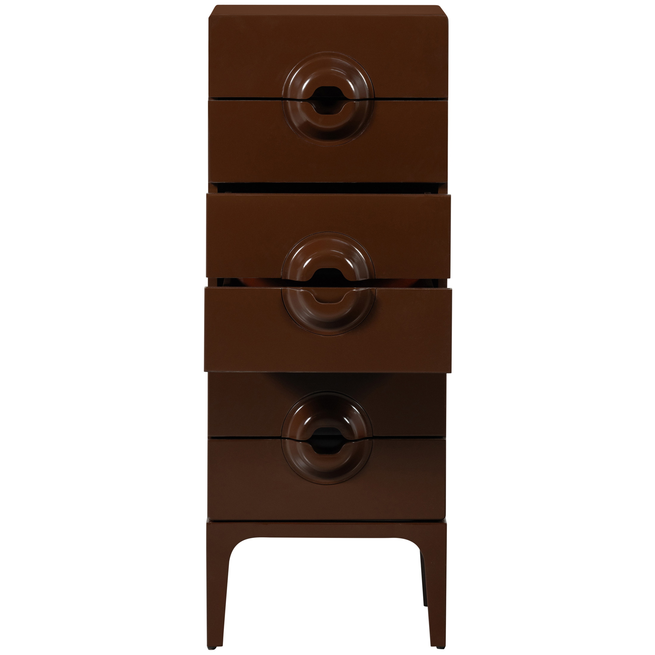 WOOOD Ladekast 'Merge' Met 6 lades, kleur Bruin/Rood