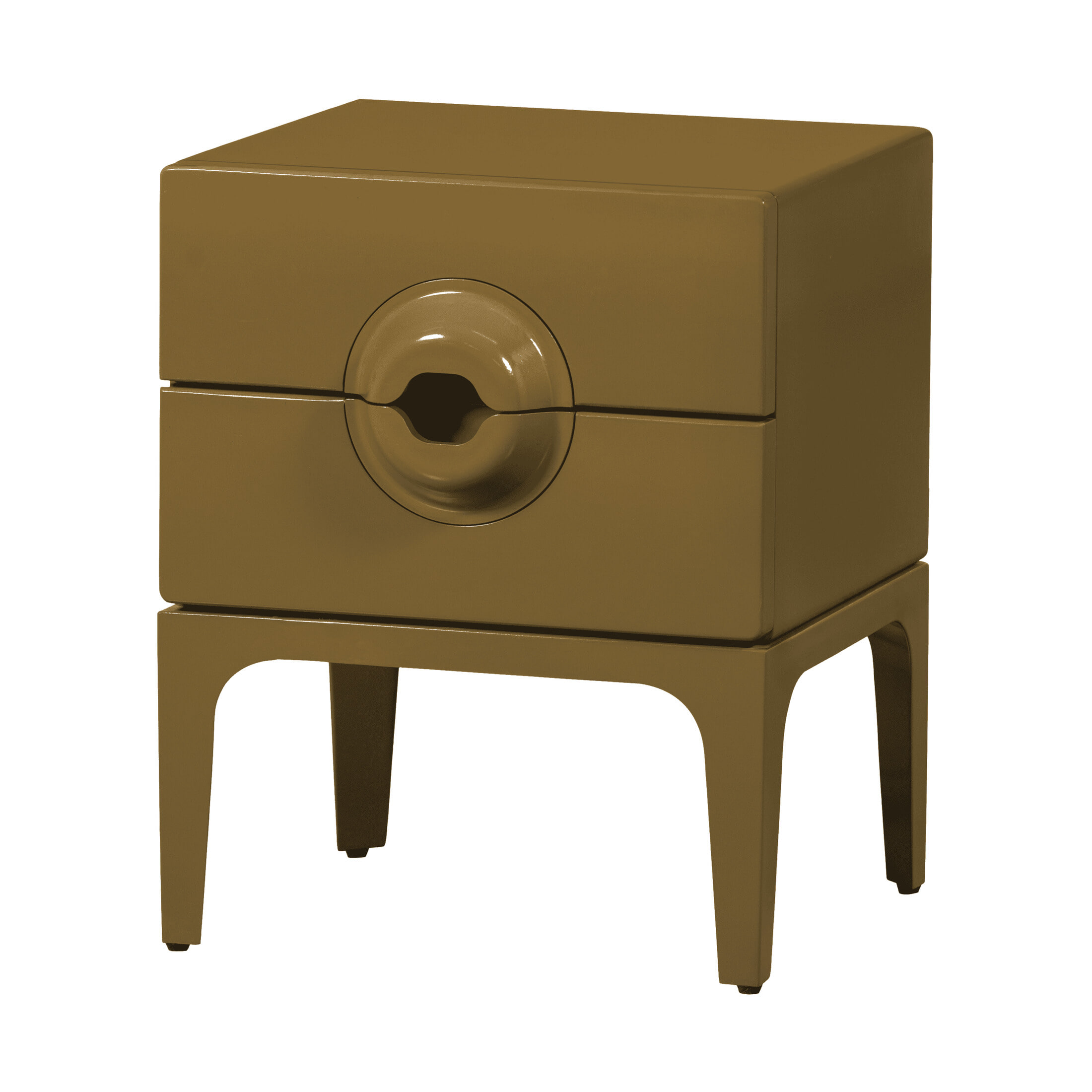 WOOOD Nachtkastje 'Merge' Met 2 lades, kleur Honing Geel